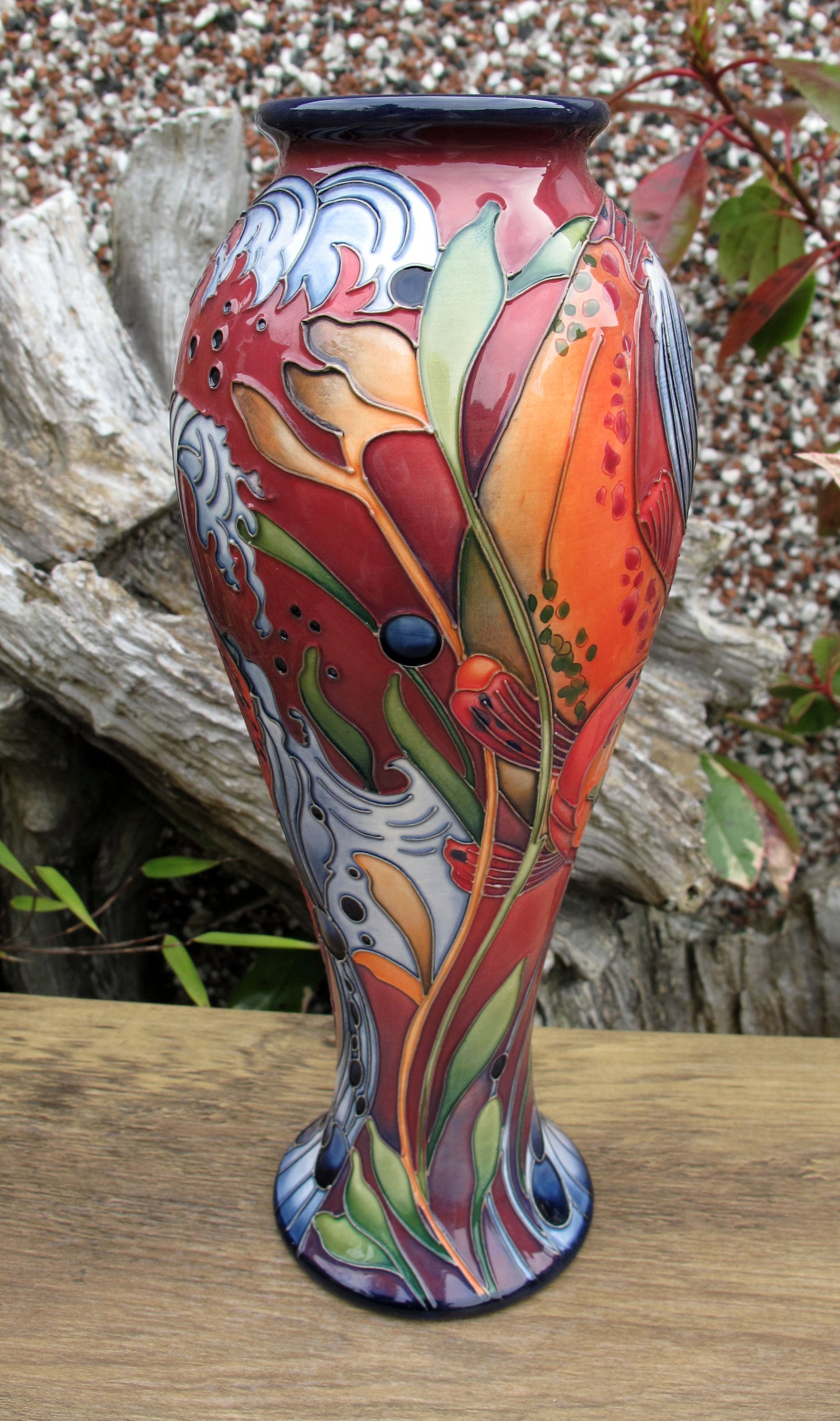Moorcroft Very Rare FLAMBE RAINBOW TROUT 75/10 Vase Limited Edition 2/2 RRP £895