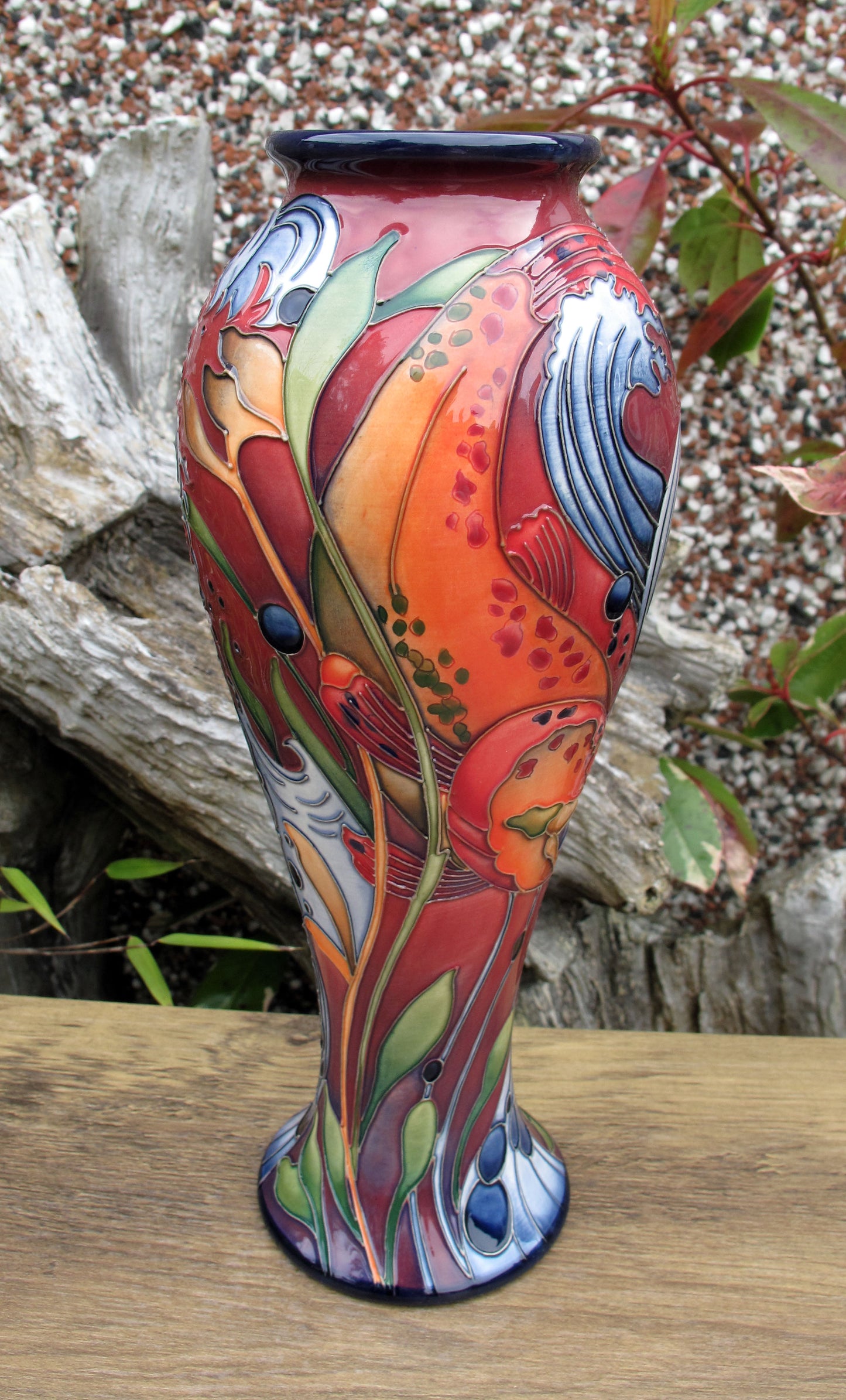 Moorcroft Very Rare FLAMBE RAINBOW TROUT 75/10 Vase Limited Edition 2/2 RRP £895