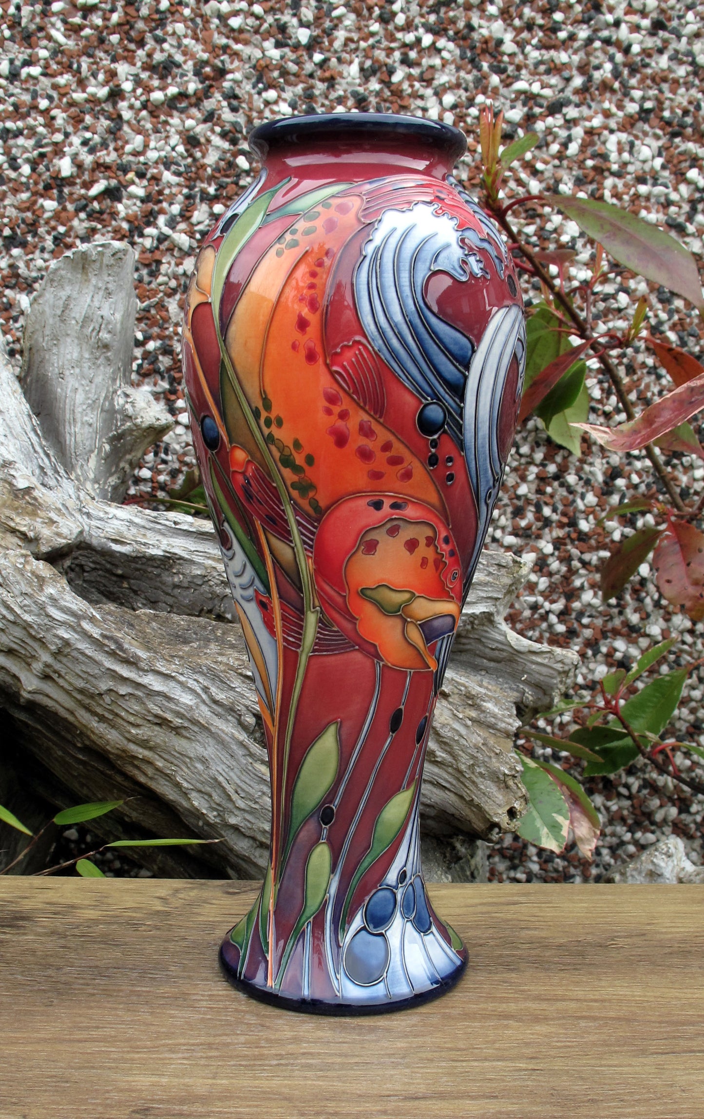 Moorcroft Very Rare FLAMBE RAINBOW TROUT 75/10 Vase Limited Edition 2/2 RRP £895