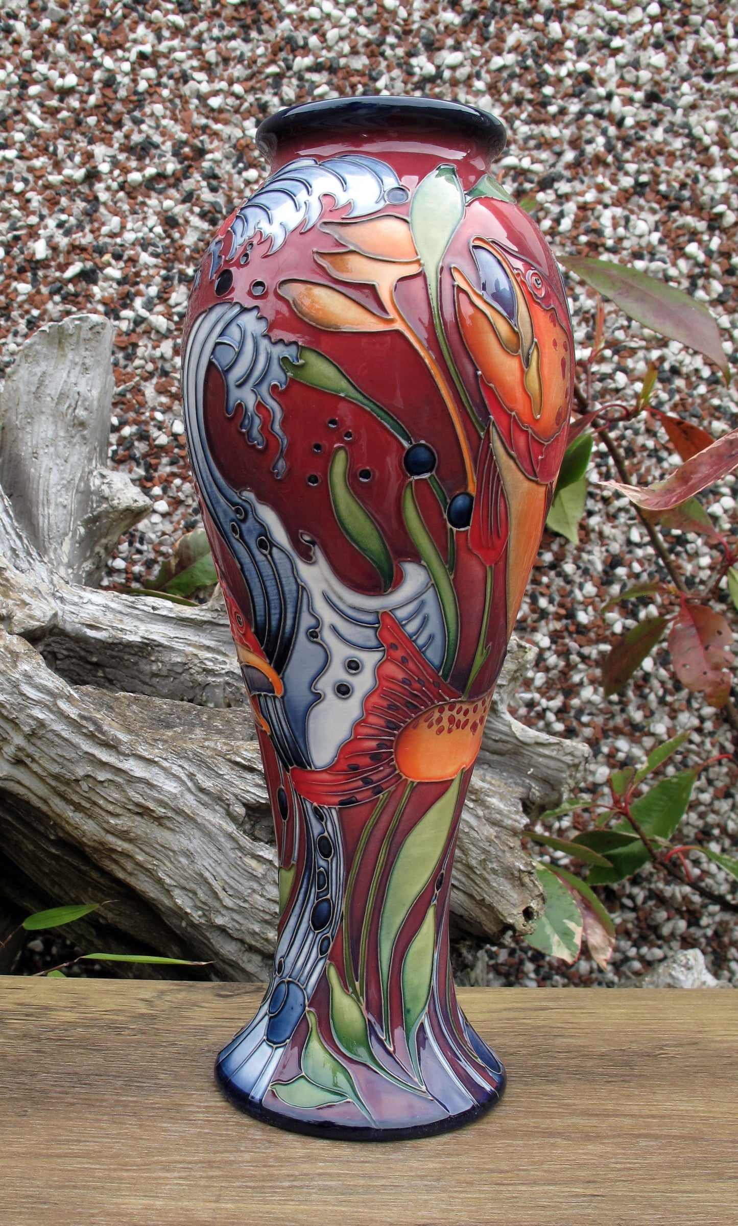 Moorcroft Very Rare FLAMBE RAINBOW TROUT 75/10 Vase Limited Edition 2/2 RRP £895