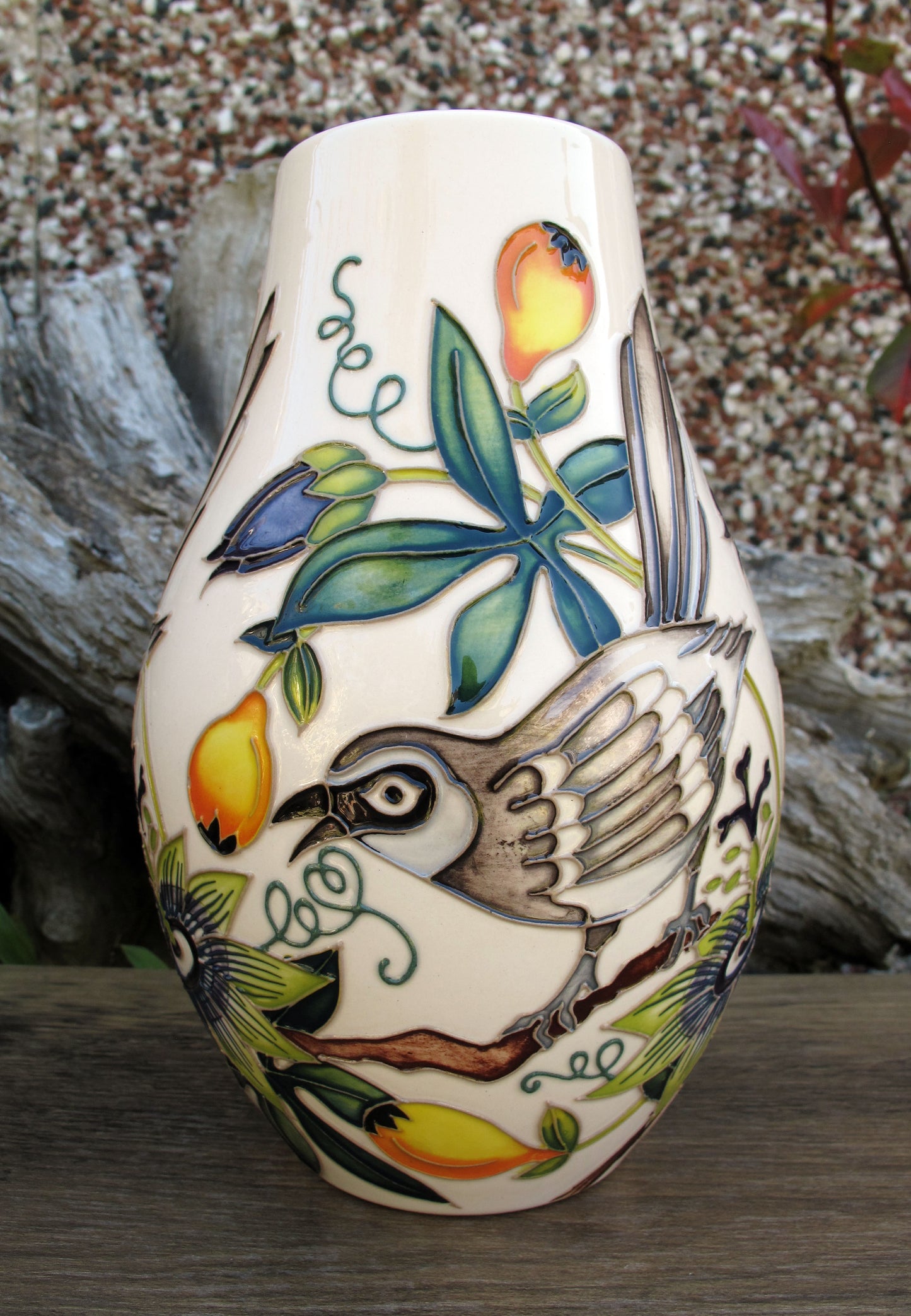 Moorcroft TENNESEE MOCKINGBIRD 117/7 Vase Limited Edition 10/20 Retail Price £720