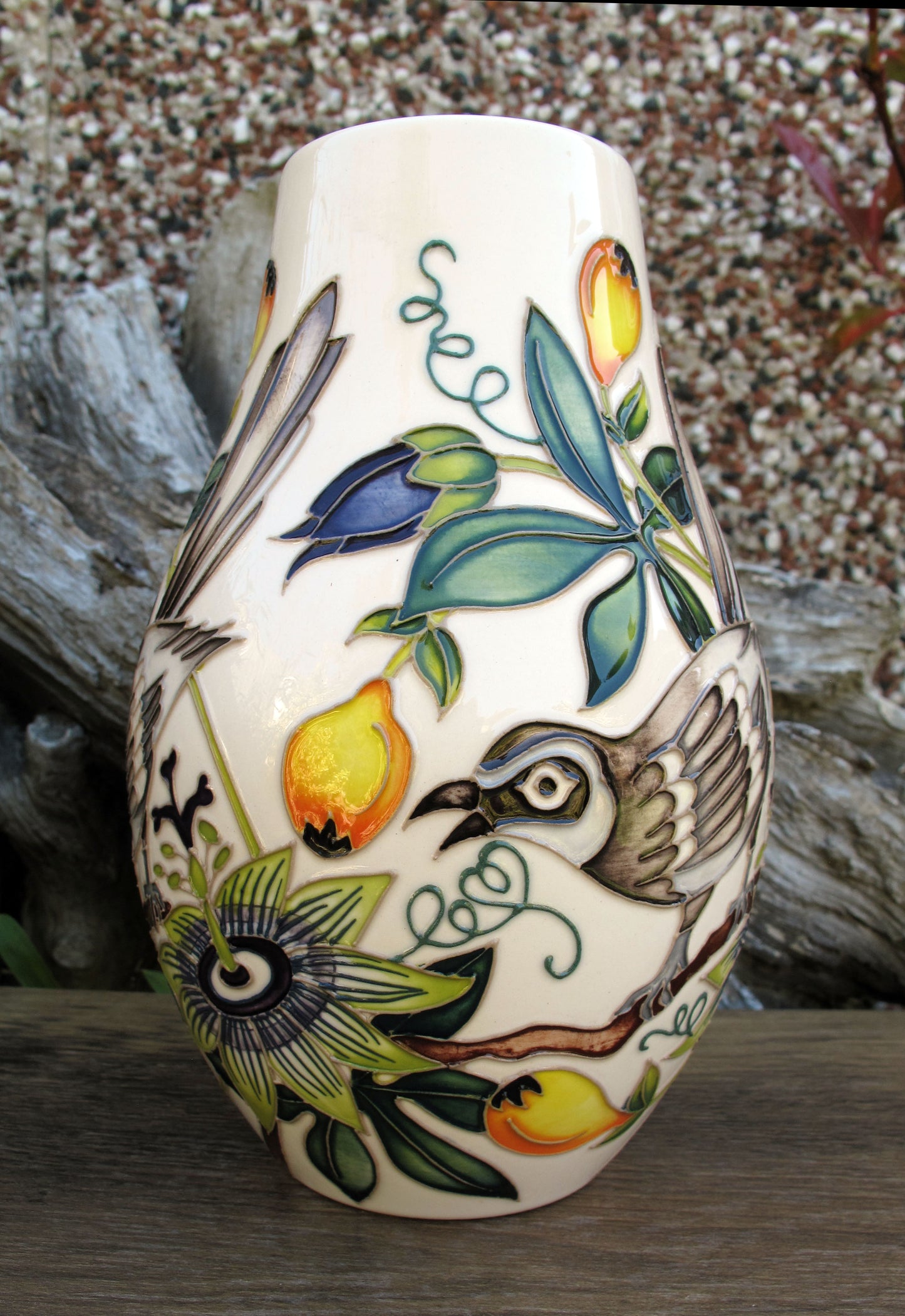 Moorcroft TENNESEE MOCKINGBIRD 117/7 Vase Limited Edition 10/20 Retail Price £720