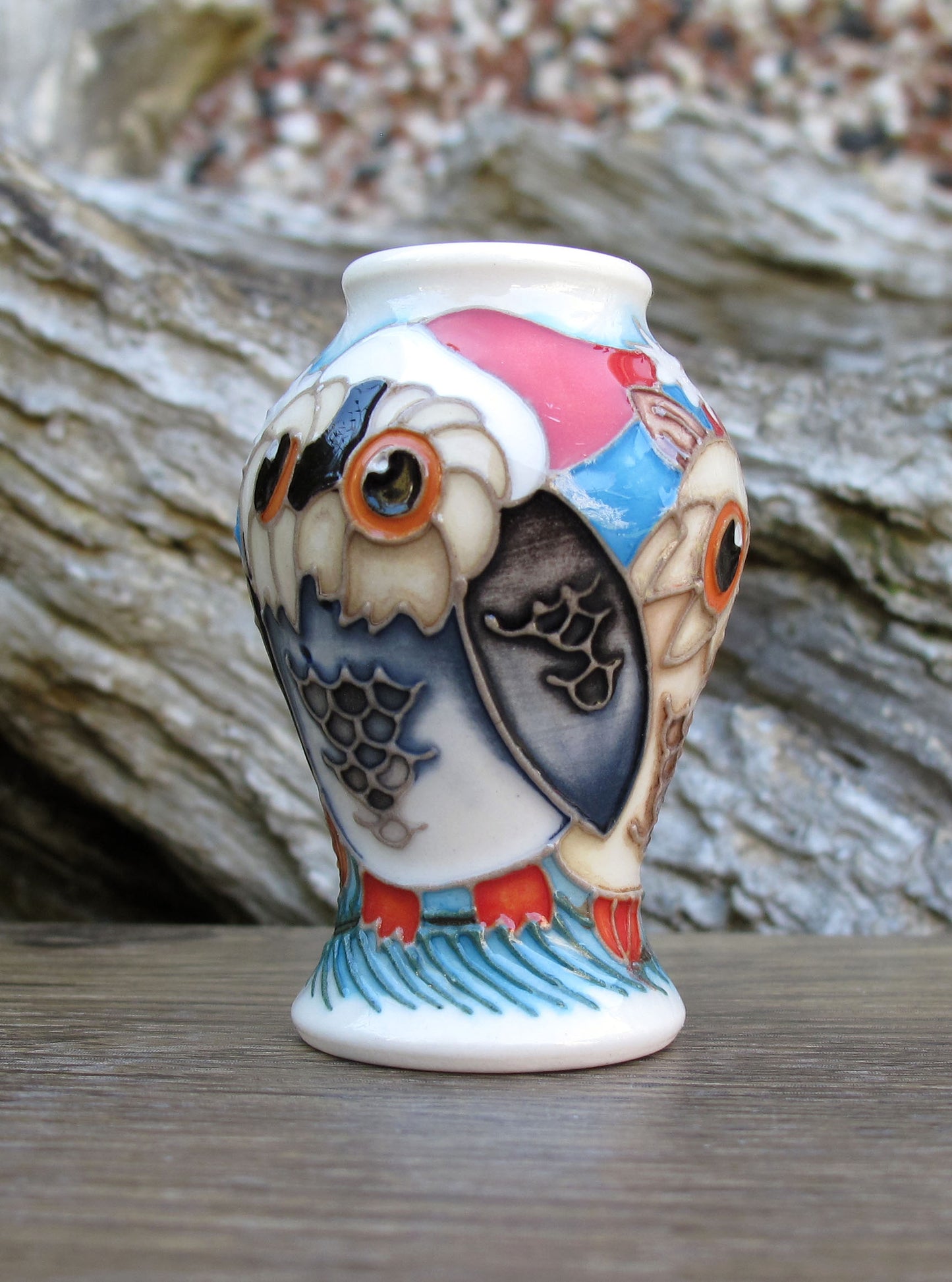Moorcroft Exquisite OZZY'S CHRISTMAS Miniature Vase 46/2 Retail Price £245 Owl