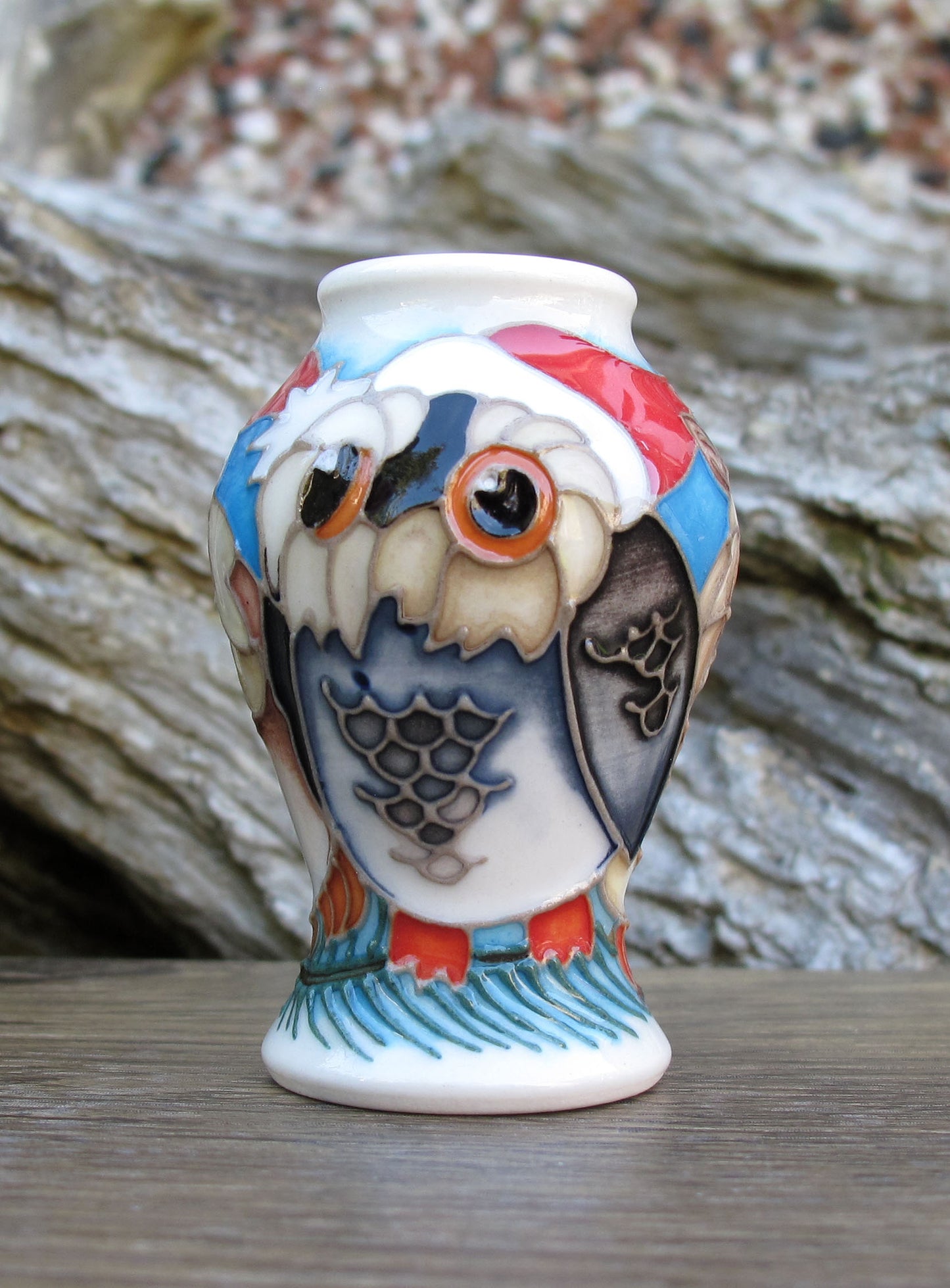 Moorcroft Exquisite OZZY'S CHRISTMAS Miniature Vase 46/2 Retail Price £245 Owl
