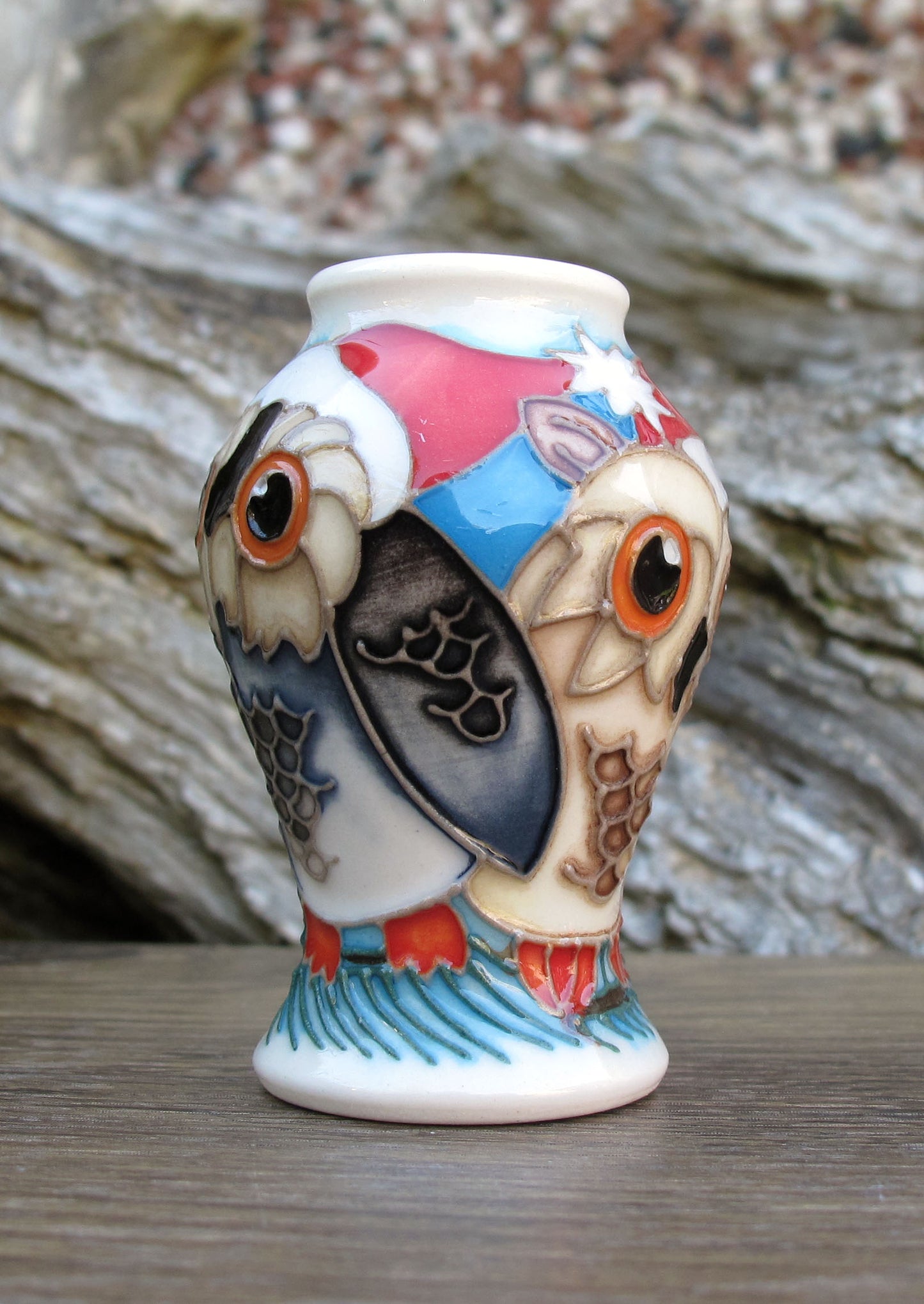 Moorcroft Exquisite OZZY'S CHRISTMAS Miniature Vase 46/2 Retail Price £245 Owl