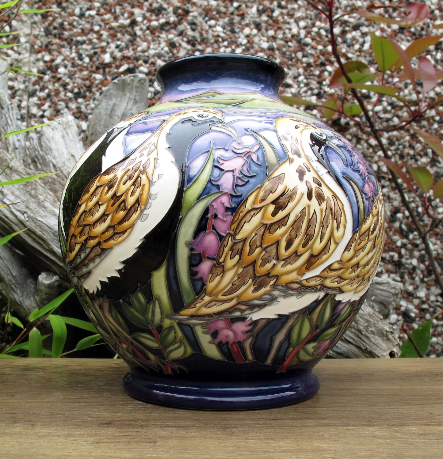 Moorcroft VERY RARE GOLDEN PLOVERS 41/7 Vase Trial 24.6.21 Retail Price £1795