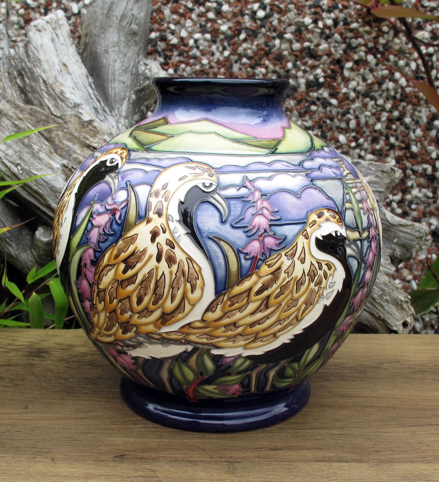Moorcroft VERY RARE GOLDEN PLOVERS 41/7 Vase Trial 24.6.21 Retail Price £1795