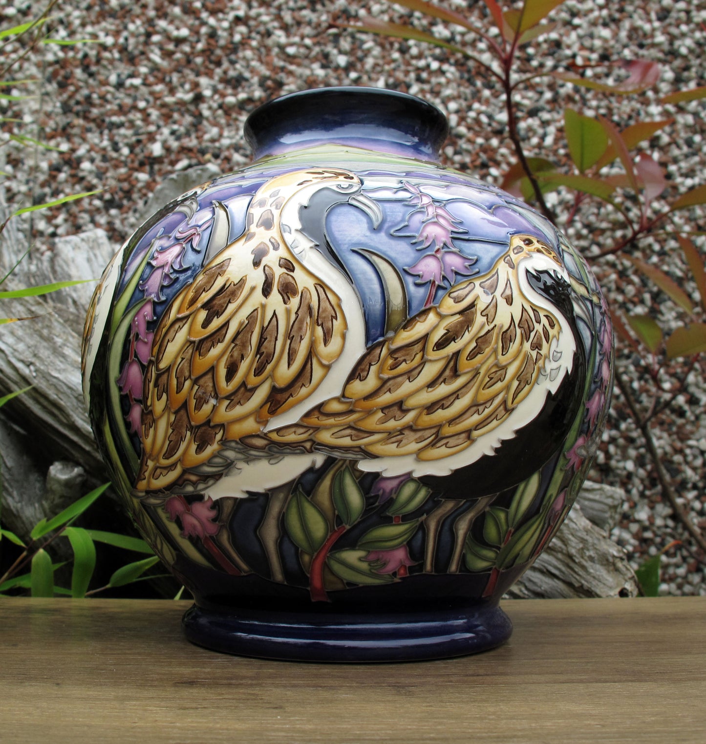 Moorcroft VERY RARE GOLDEN PLOVERS 41/7 Vase Trial 24.6.21 Retail Price £1795