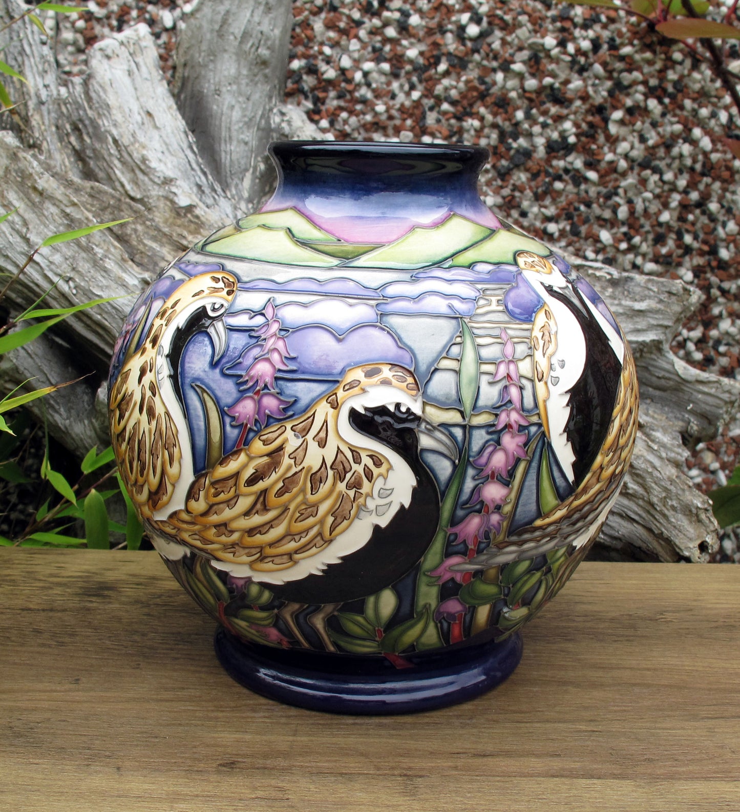 Moorcroft VERY RARE GOLDEN PLOVERS 41/7 Vase Trial 24.6.21 Retail Price £1795