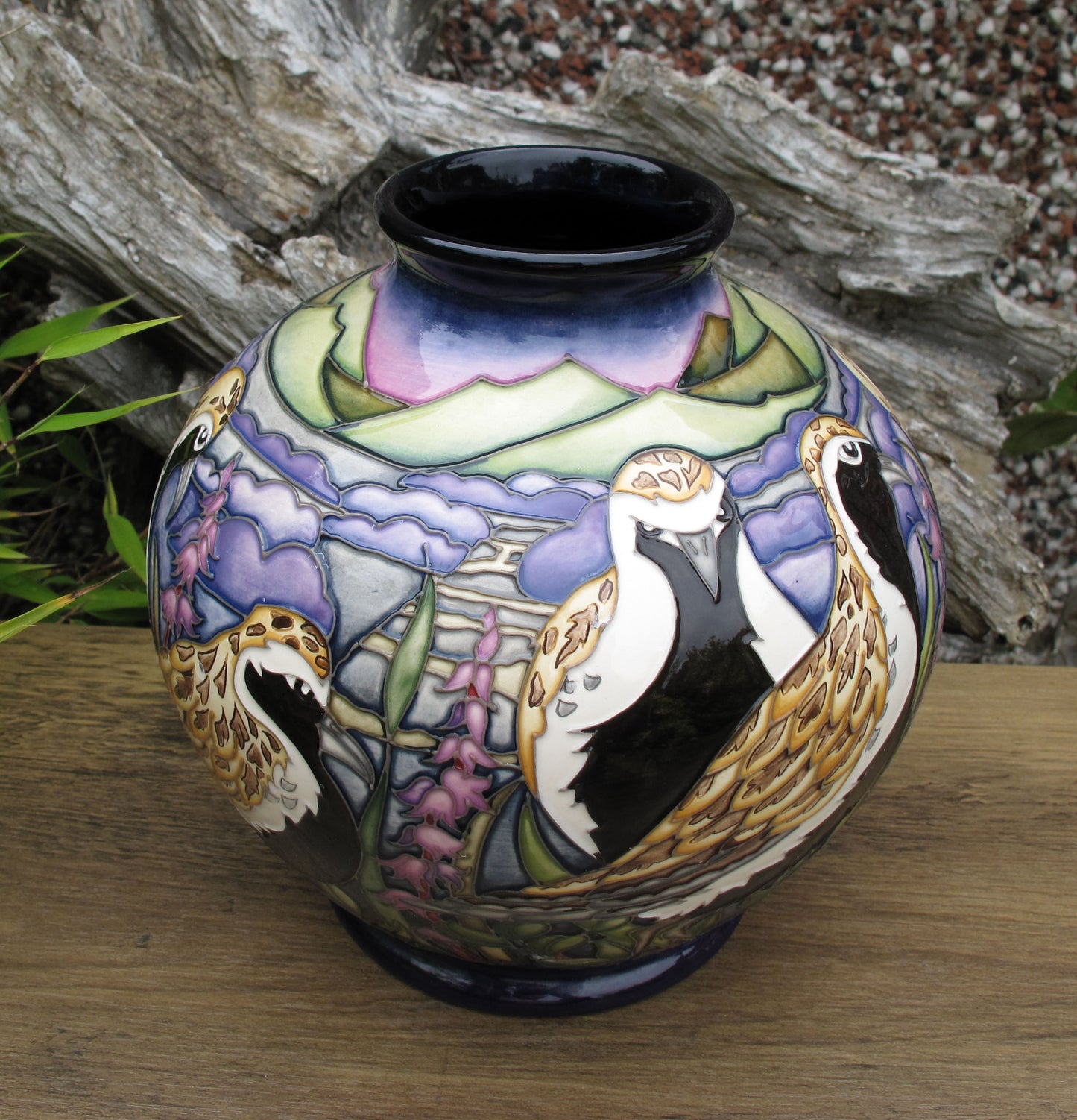 Moorcroft VERY RARE GOLDEN PLOVERS 41/7 Vase Trial 24.6.21 Retail Price £1795