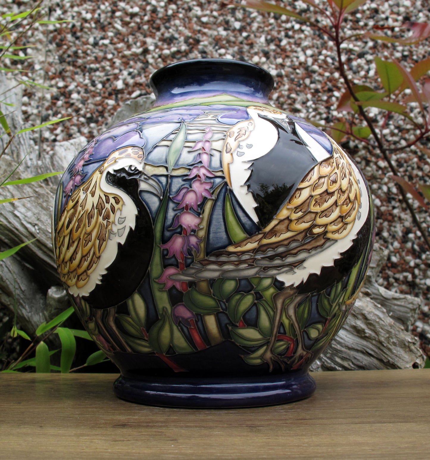 Moorcroft VERY RARE GOLDEN PLOVERS 41/7 Vase Trial 24.6.21 Retail Price £1795