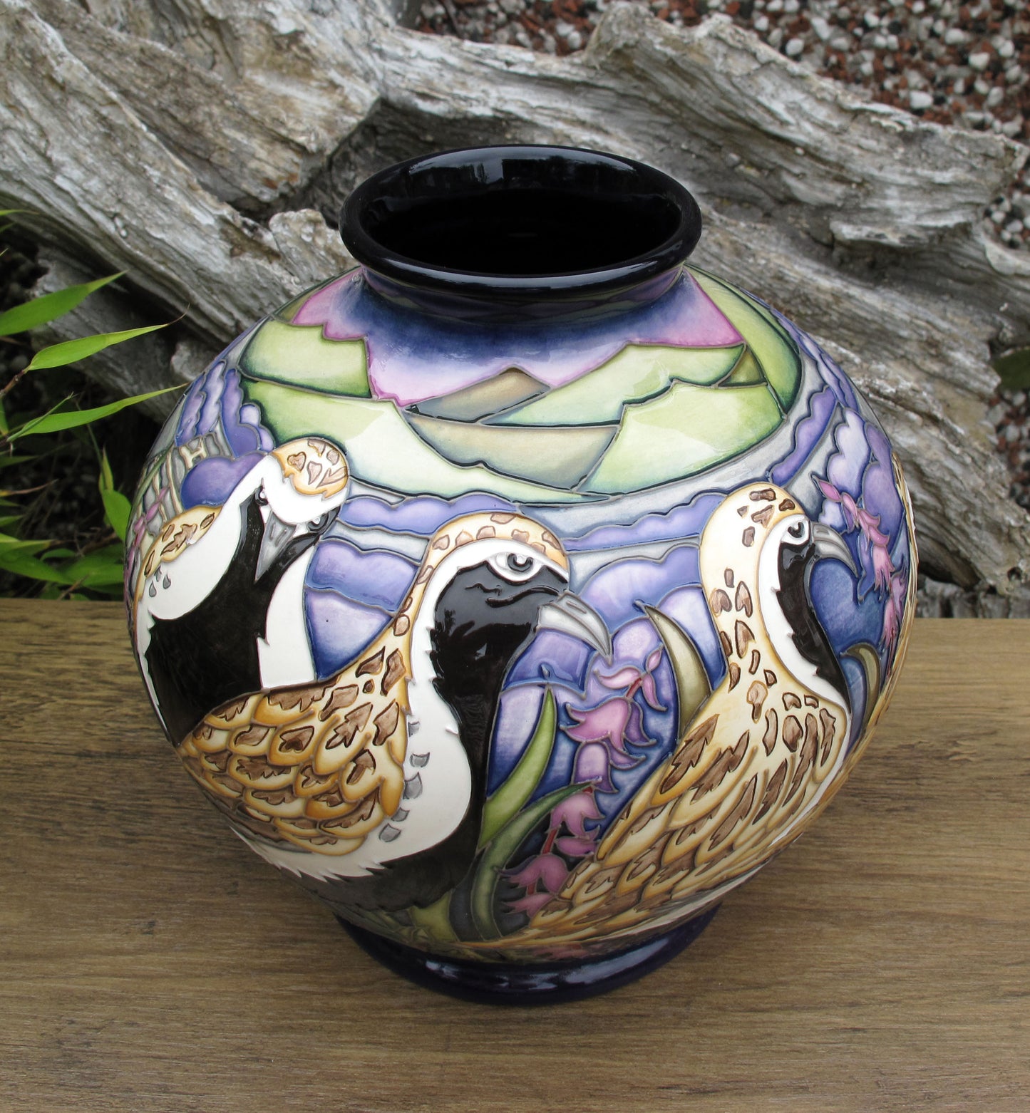 Moorcroft VERY RARE GOLDEN PLOVERS 41/7 Vase Trial 24.6.21 Retail Price £1795