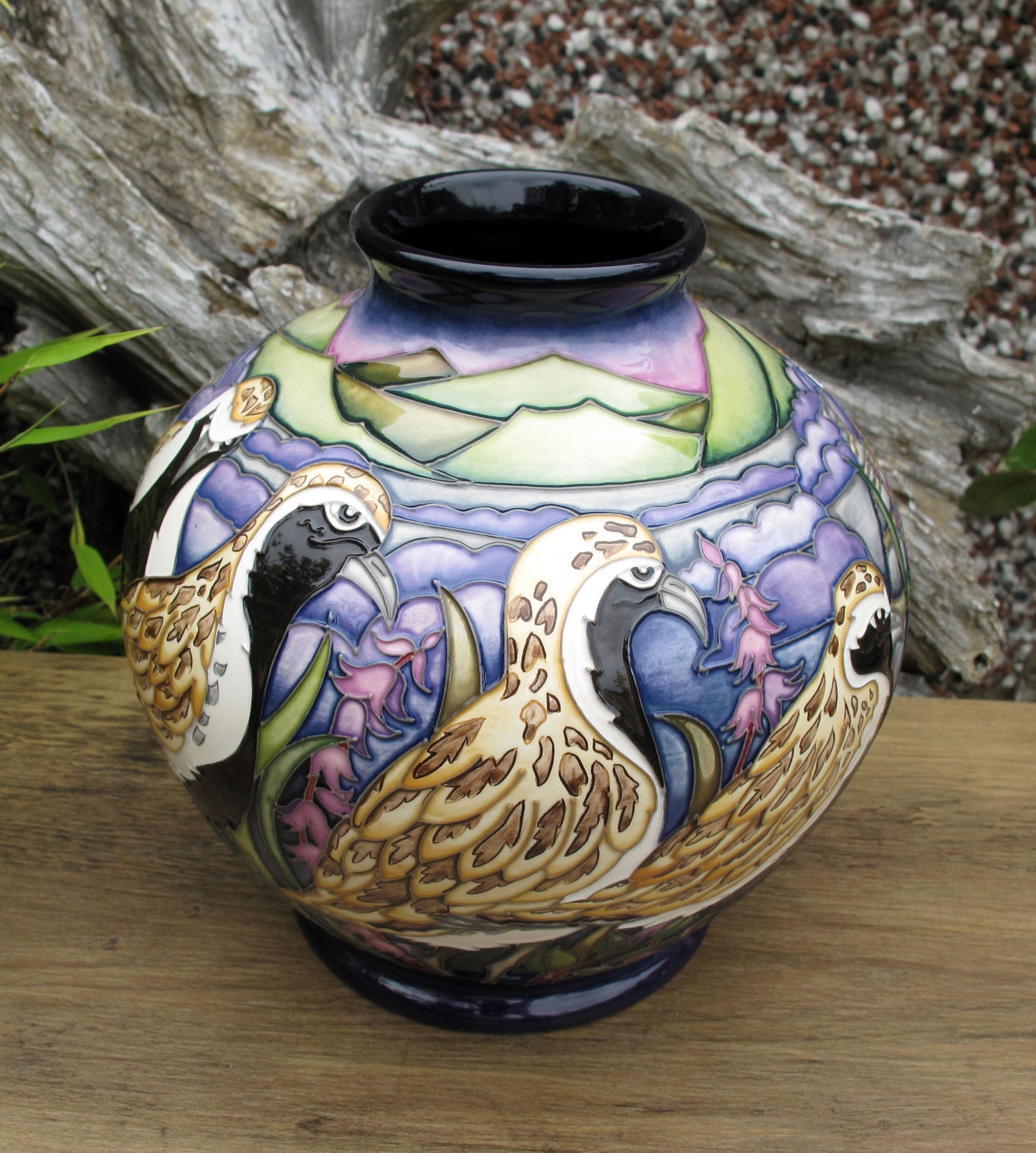 Moorcroft VERY RARE GOLDEN PLOVERS 41/7 Vase Trial 24.6.21 Retail Price £1795