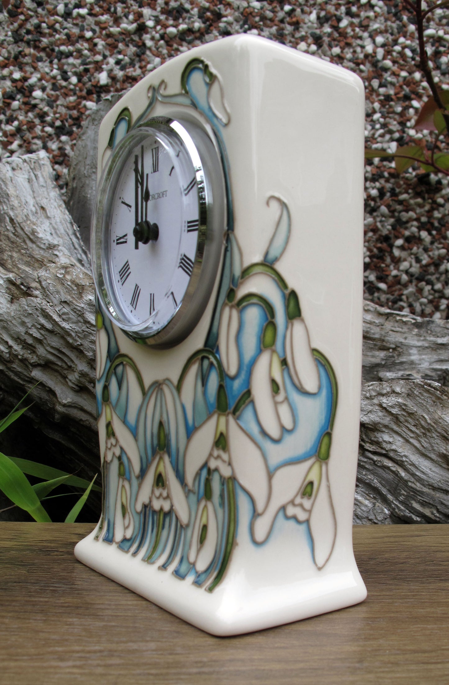 Moorcroft GISELLE Clock CL1 First Quality , Snowdrop Sensations 2025 Collection