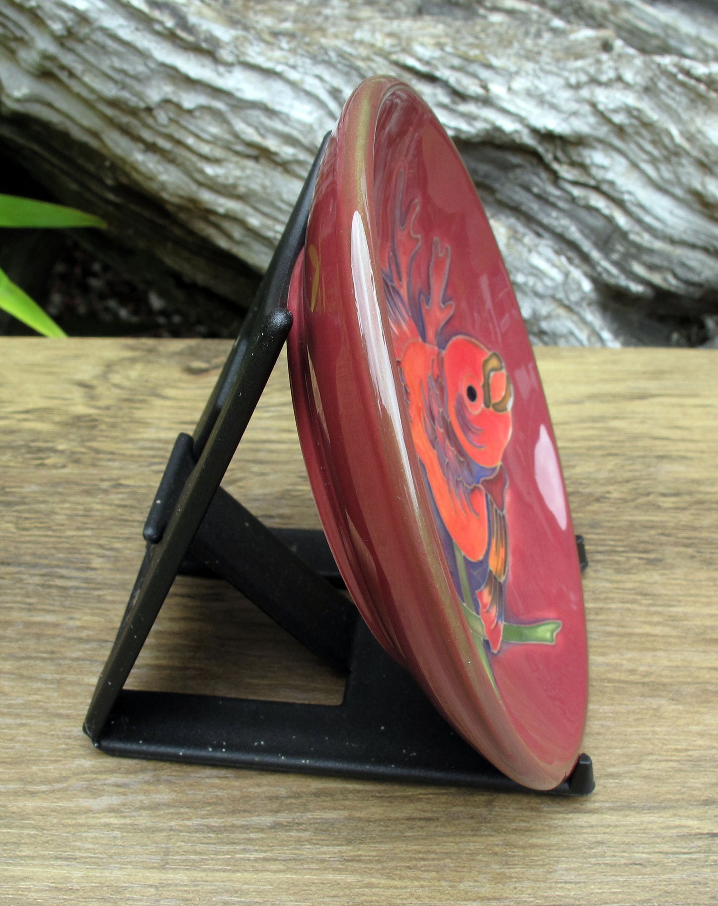 Moorcroft Exquisite Rare FLAMBE FISH 780/4 Tray Coaster Retail Price £230