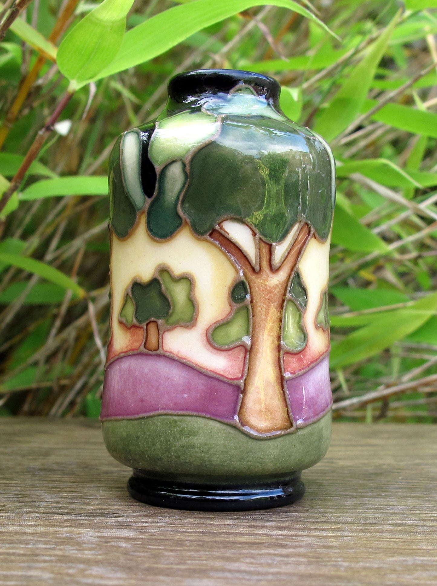 Moorcroft Exquisite KING'S WOOD Miniature Vase 98/2 Retail Price £147 R Bishop