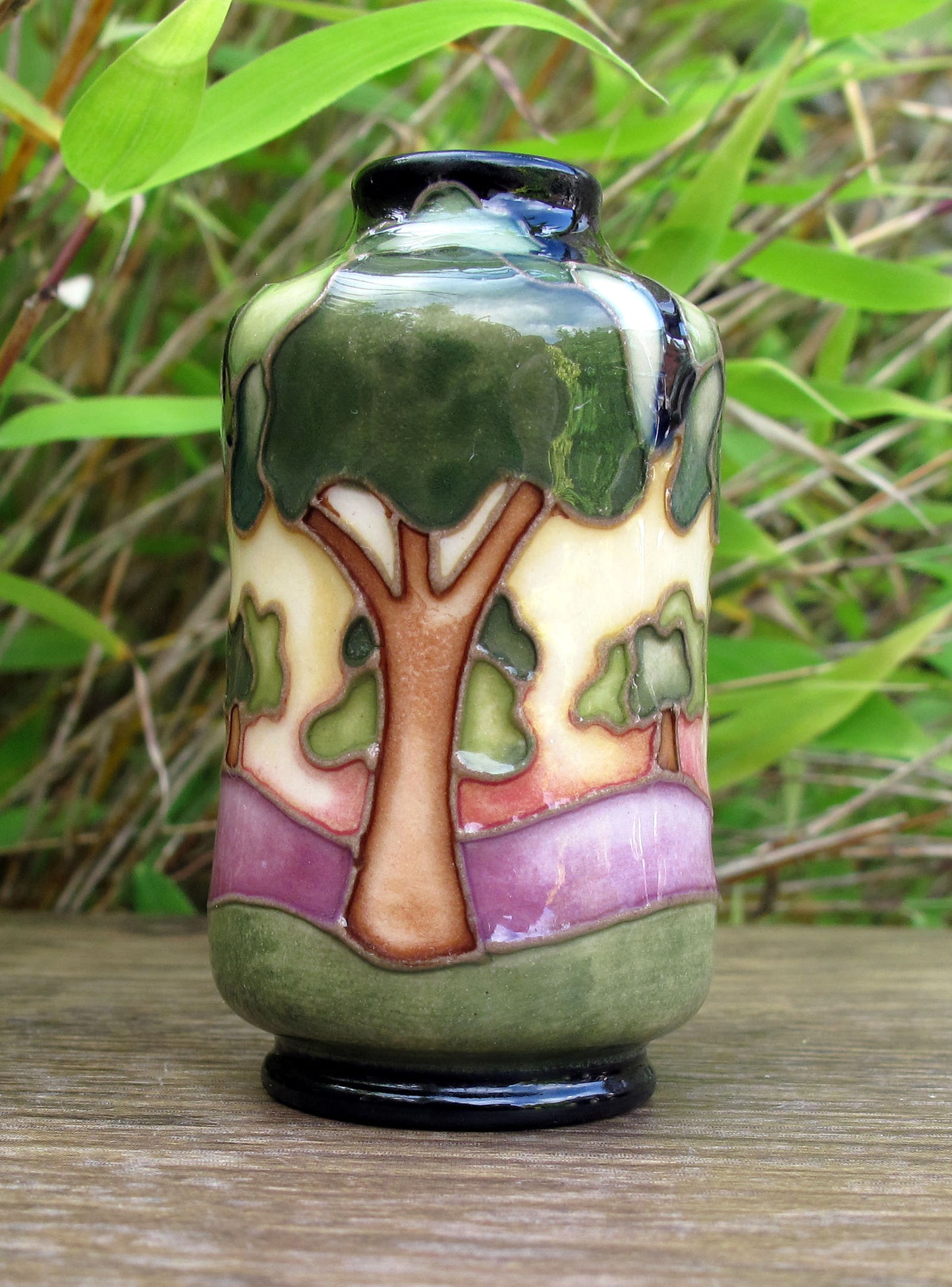Moorcroft Exquisite KING'S WOOD Miniature Vase 98/2 Retail Price £147 R Bishop