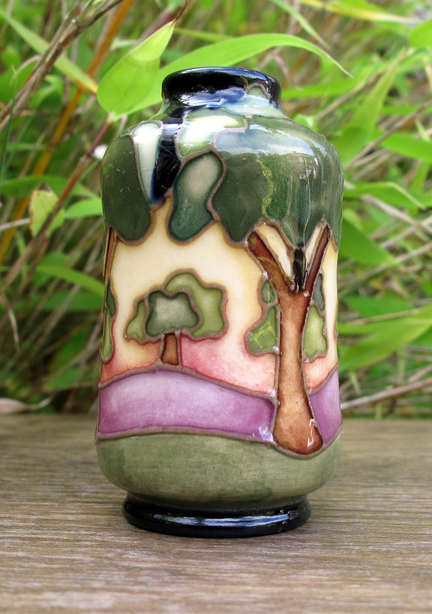 Moorcroft Exquisite KING'S WOOD Miniature Vase 98/2 Retail Price £147 R Bishop
