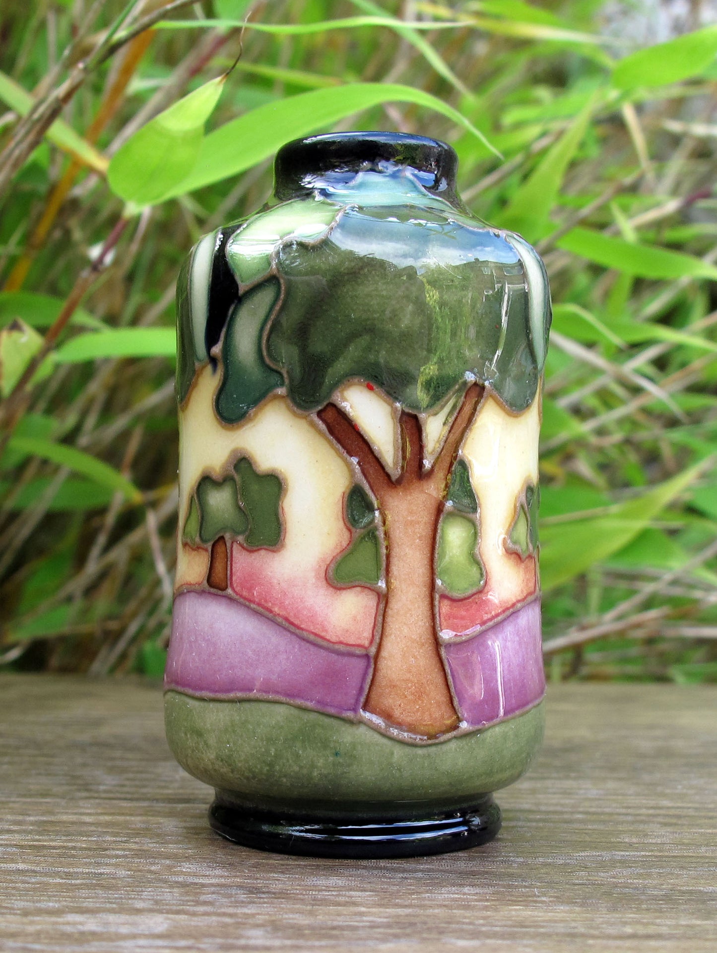 Moorcroft Exquisite KING'S WOOD Miniature Vase 98/2 Retail Price £147 R Bishop