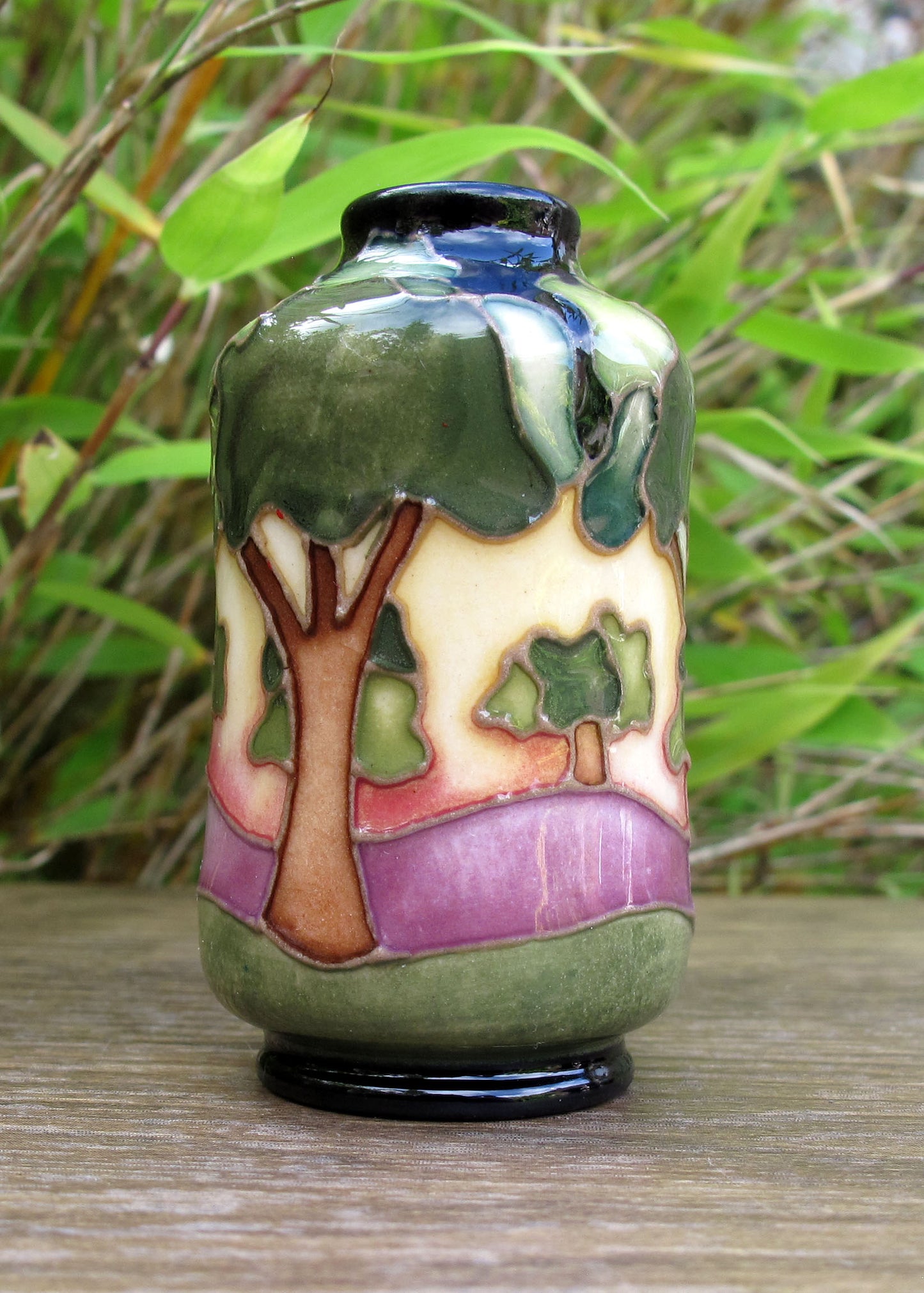 Moorcroft Exquisite KING'S WOOD Miniature Vase 98/2 Retail Price £147 R Bishop