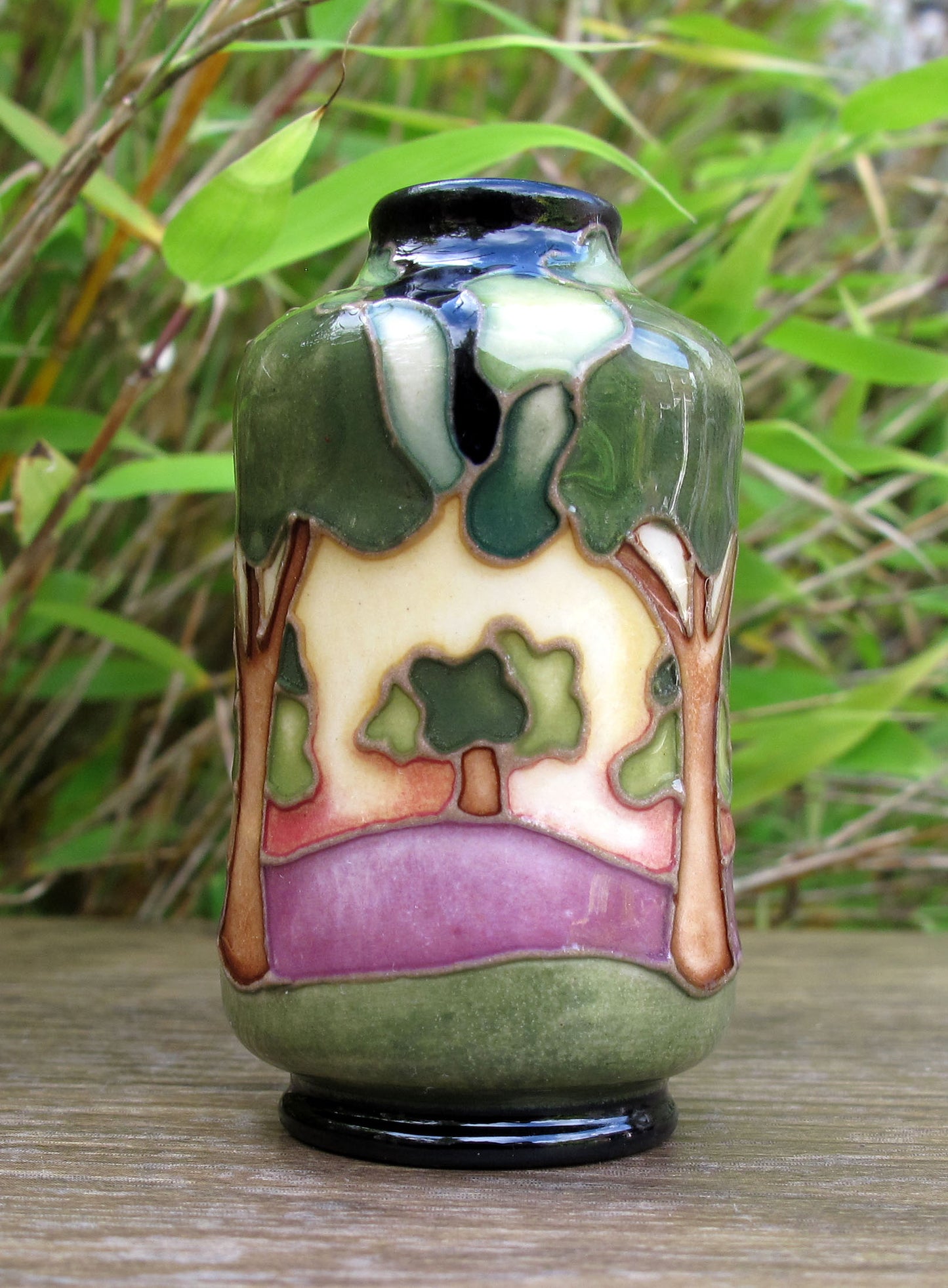 Moorcroft Exquisite KING'S WOOD Miniature Vase 98/2 Retail Price £147 R Bishop
