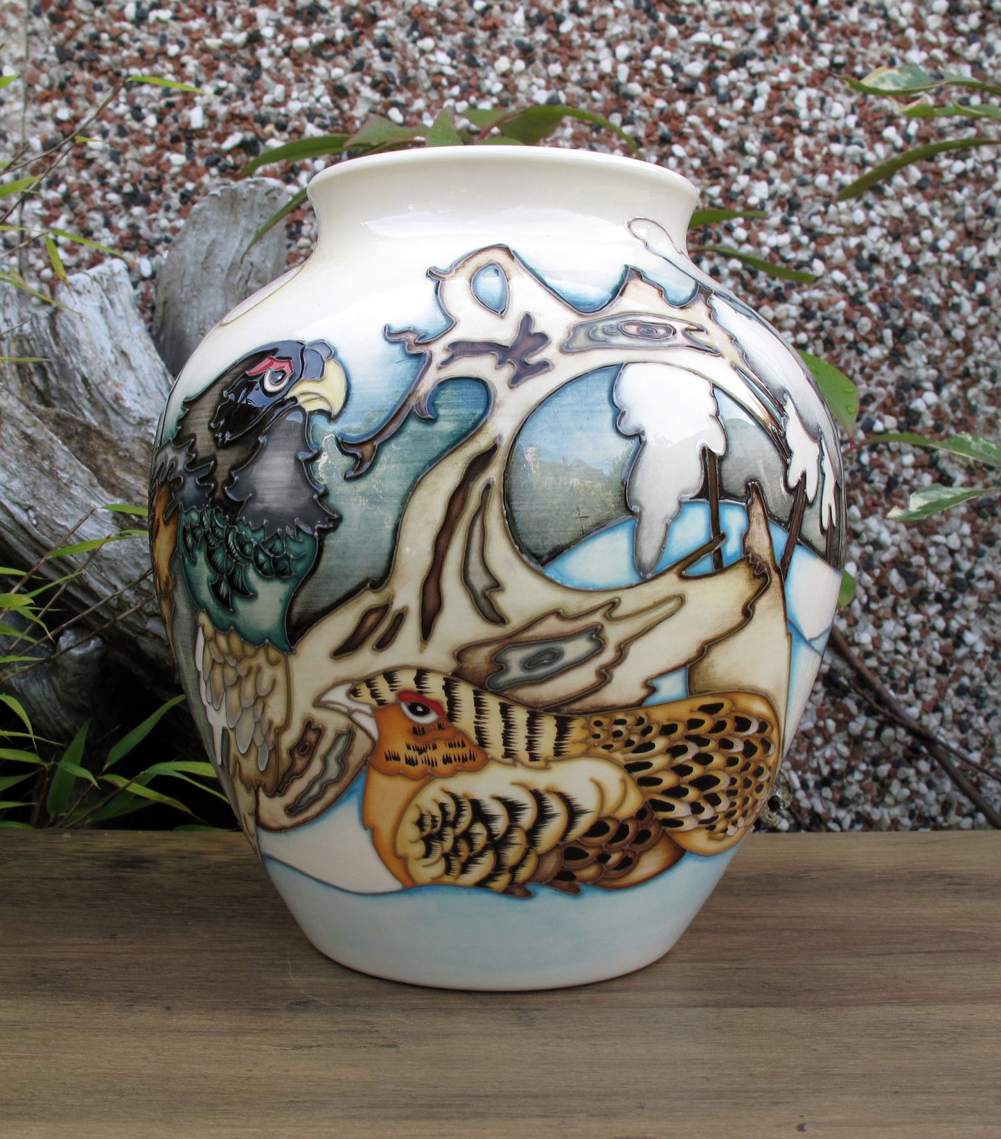 Moorcroft Exquisite RARE GROUSE Vase 189/8 Design Trial 1.2.22 Retail Price £1080