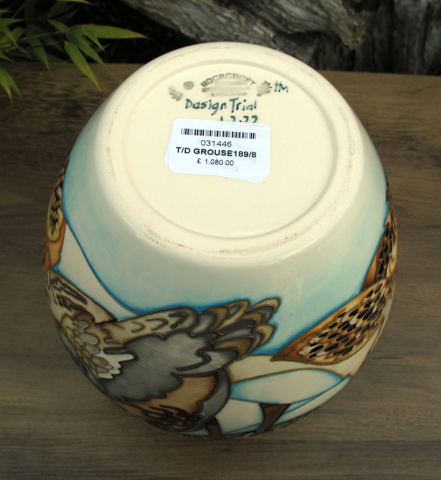 Moorcroft Exquisite RARE GROUSE Vase 189/8 Design Trial 1.2.22 Retail Price £1080