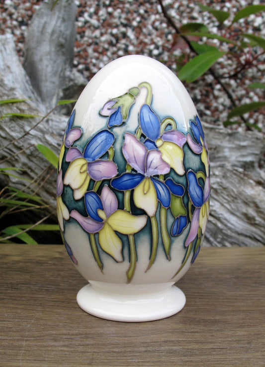 Moorcroft Exquisite SPRING VIOLA EGG Retail Price £360