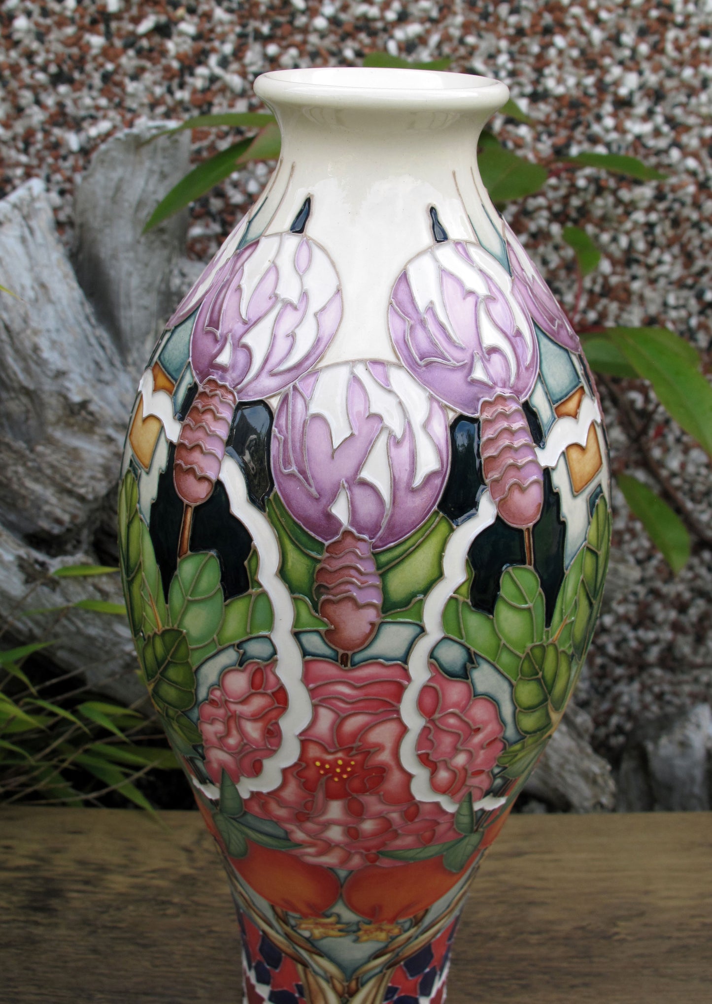 Moorcroft Rare CARPET GARDEN Vase 42/12 Trial Dated 19.1.23 Retail Price £1195