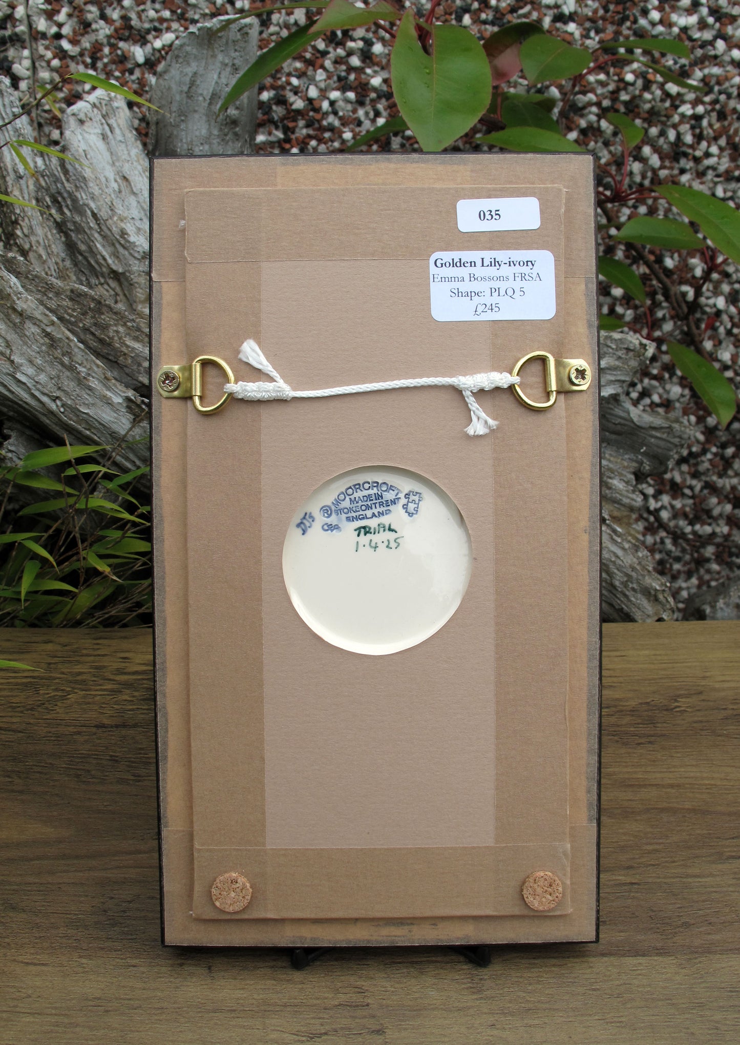 Moorcroft RARE GOLDEN LILY Plaque PLQ5 Trial Dated 1.4.25 Retail Price £245