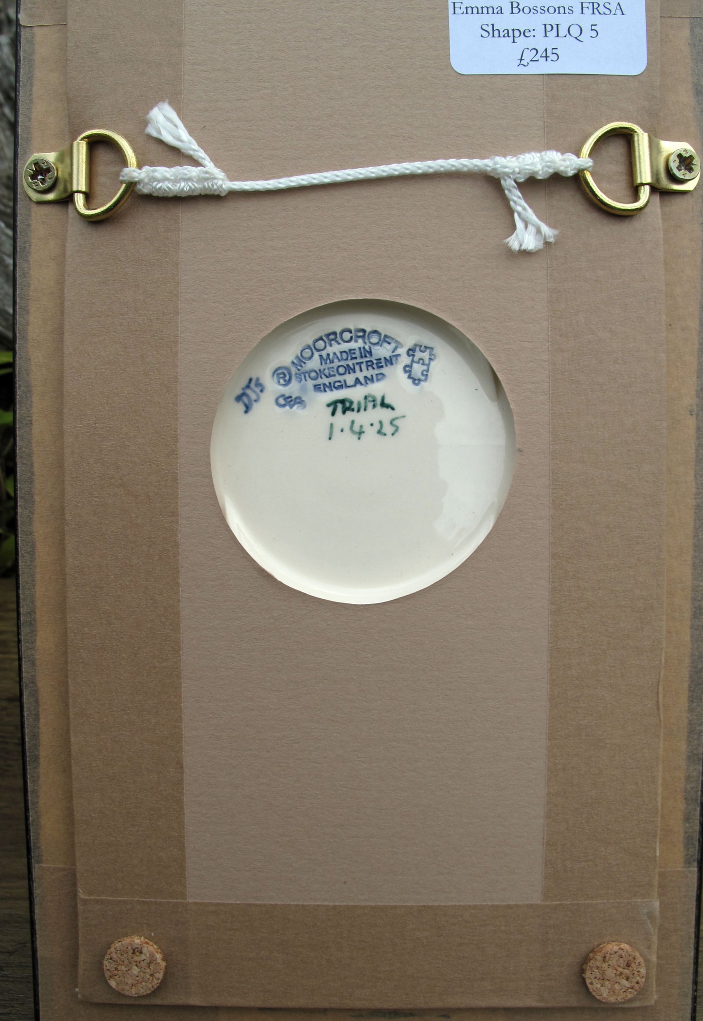 Moorcroft RARE GOLDEN LILY Plaque PLQ5 Trial Dated 1.4.25 Retail Price £245