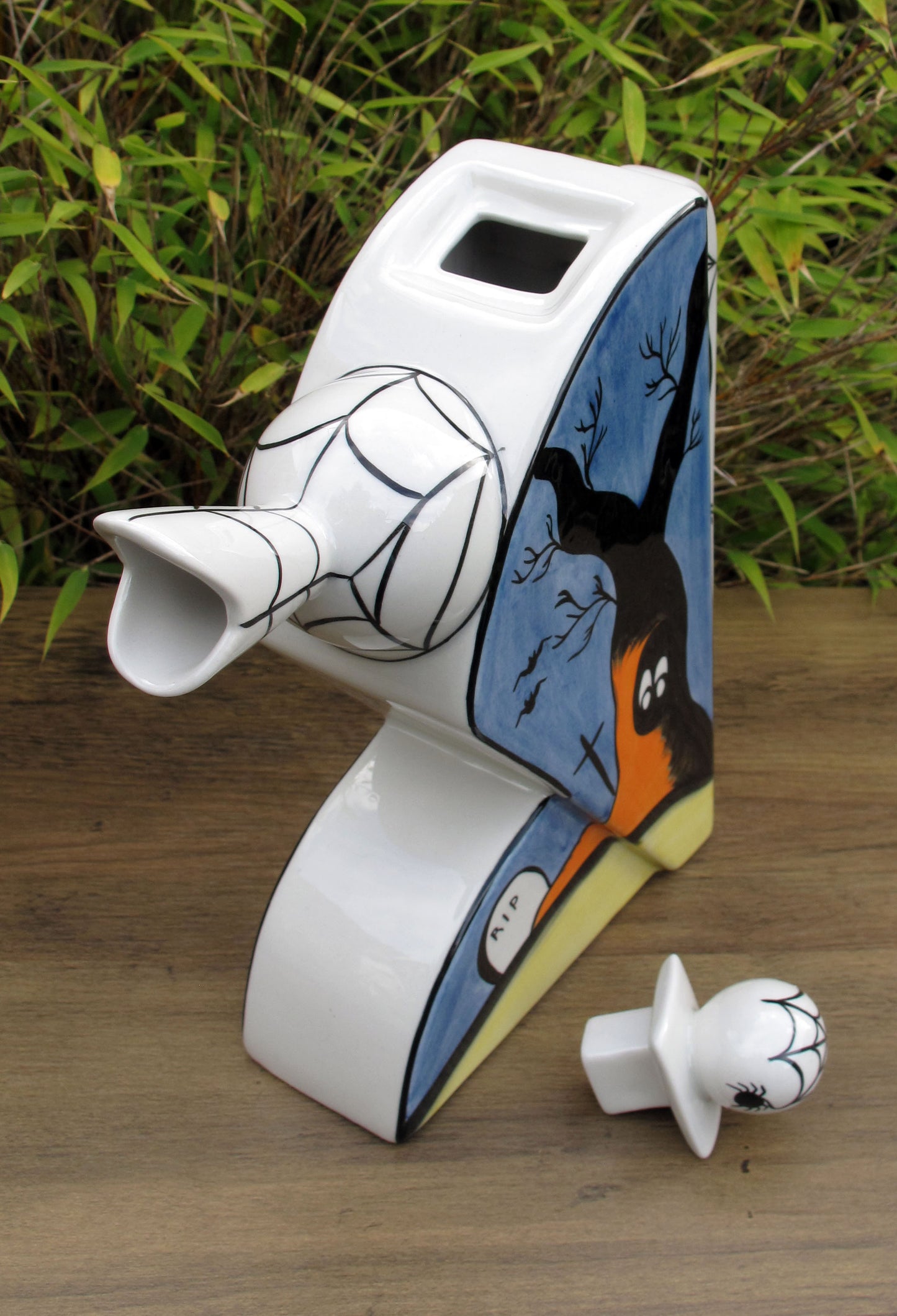 Lorna Bailey SPOOKY GRAVEYARD FLAPPER TEAPOT OCT 2004 ( Ref. New Millennium )