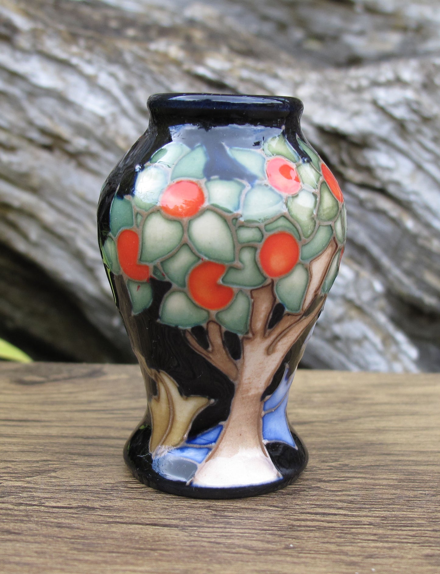Moorcroft ORANGE TREE Miniature vase 46/2 Retail Price £174 William Morris