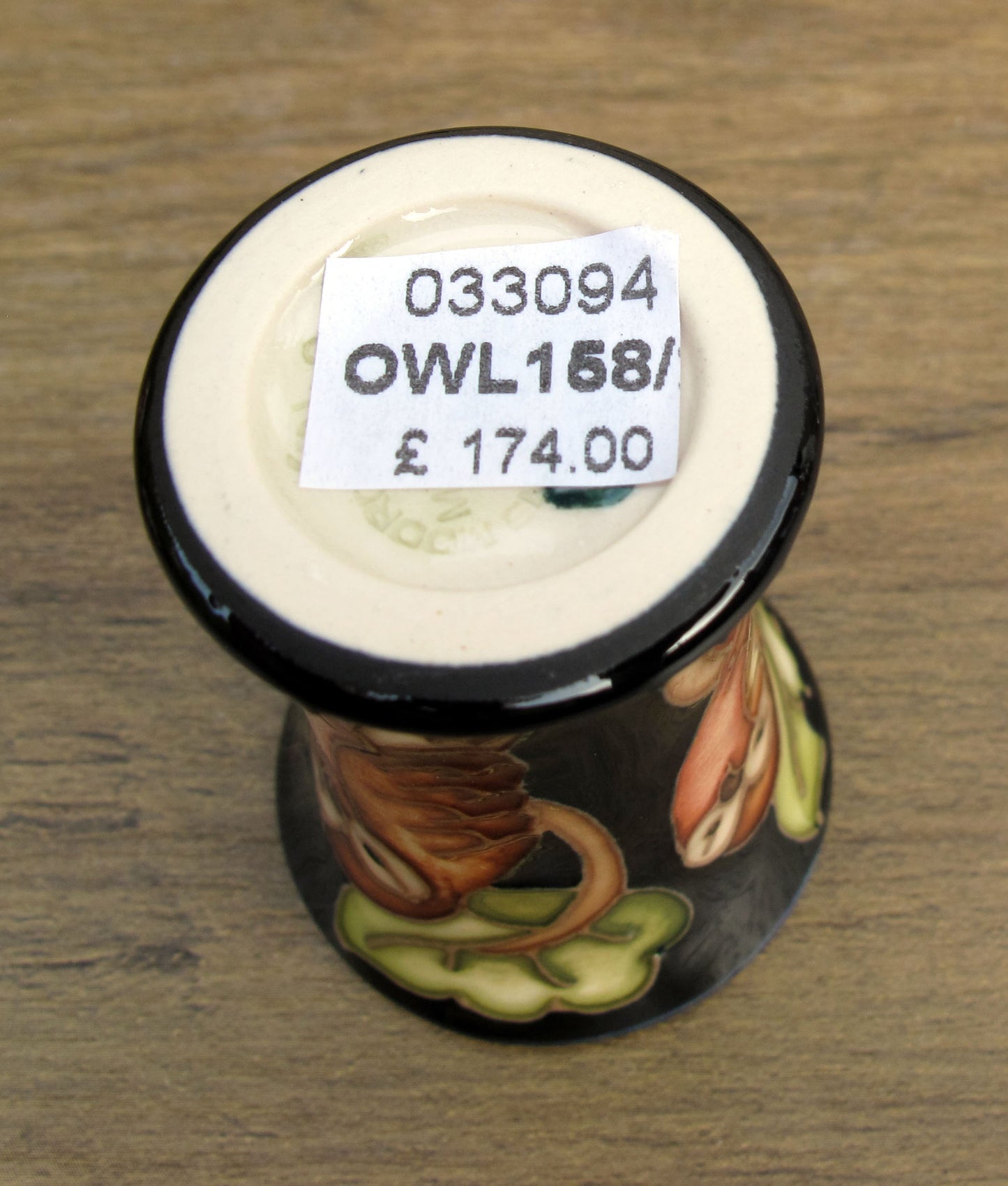 Moorcroft Exquisite Miniature THE OWL 158/2 Vase Retail Price £174 C.F.A Voysey