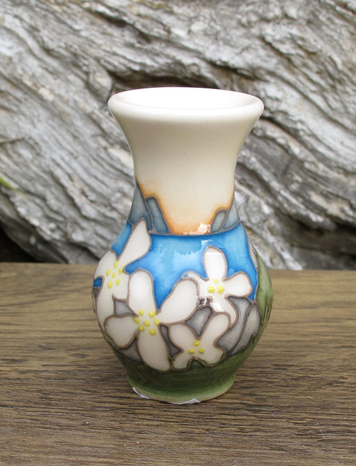 Moorcroft Exquisite SUMMER'S SHORELINE Miniature Vase 49/2 Retail Price £158