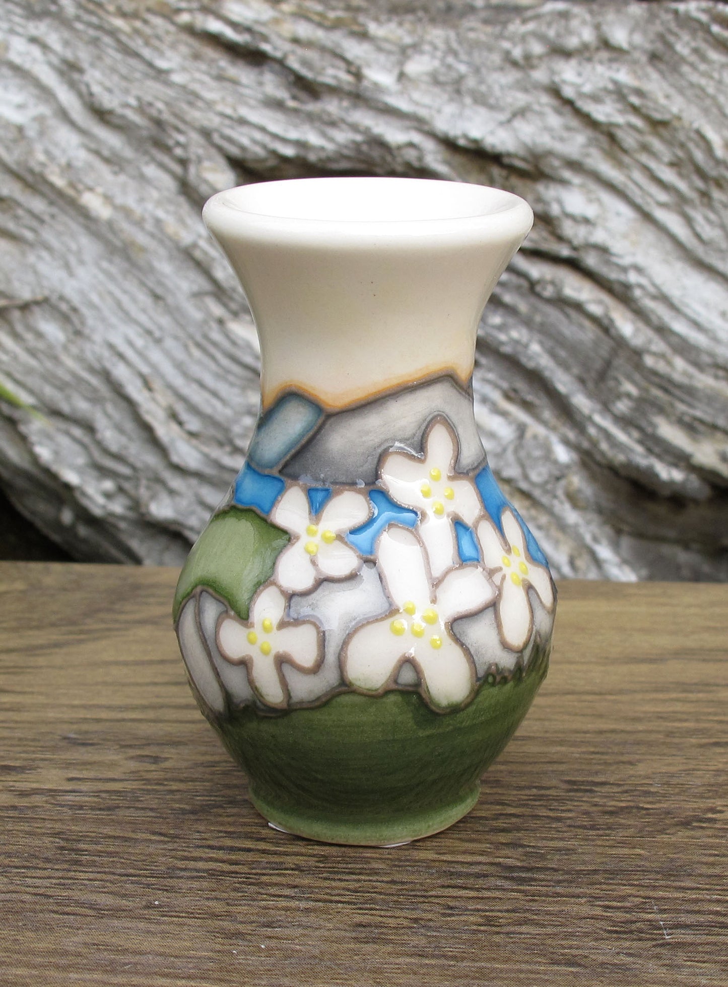 Moorcroft Exquisite SUMMER'S SHORELINE Miniature Vase 49/2 Retail Price £158