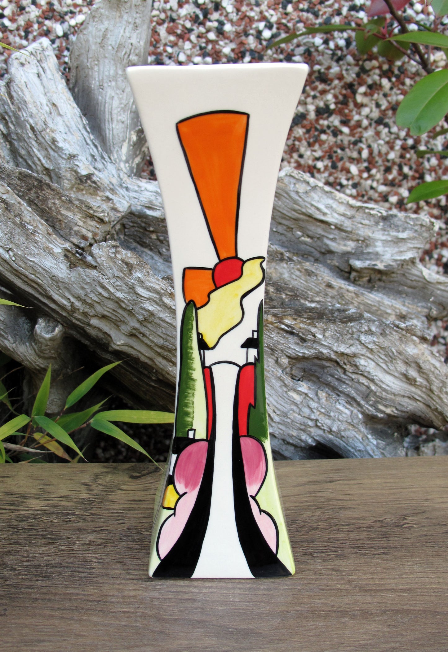 Lorna Bailey VERY RARE HAMIL ROAD TALL THIN VASE AVAILABLE OPEN DAY 28/10/2006