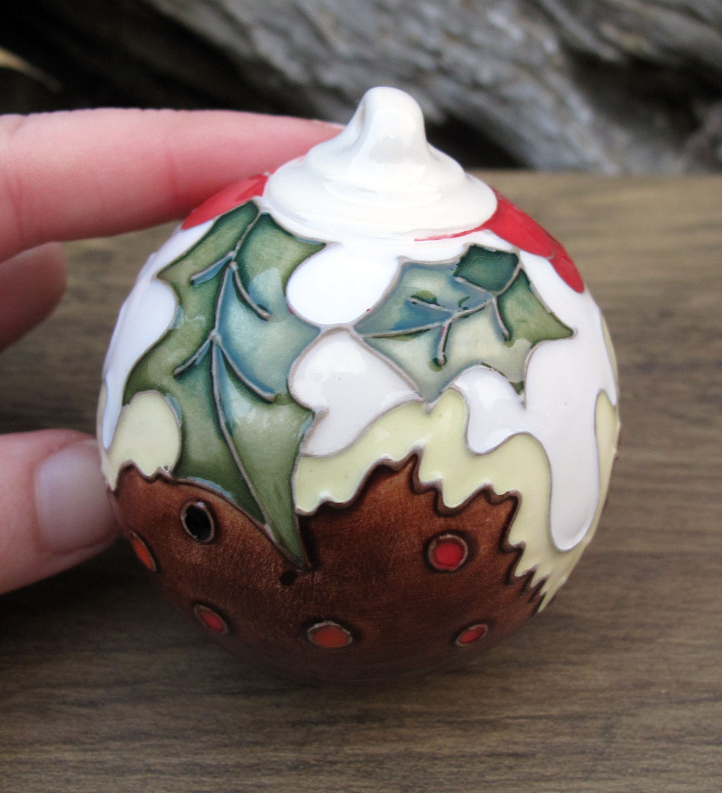 Moorcroft CHRISTMAS PUDDING BAUBLE Retail Price £190 Tree Decoration