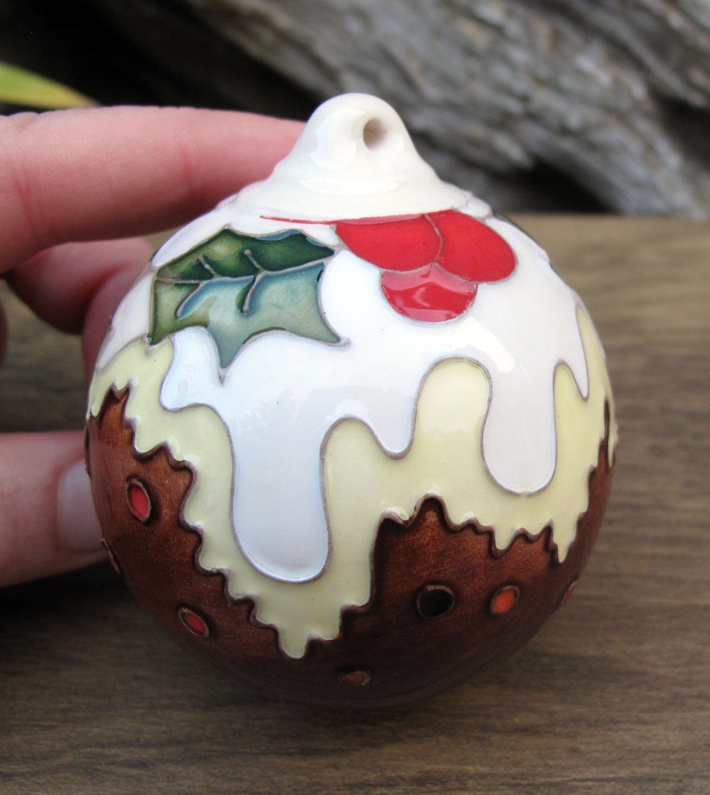 Moorcroft CHRISTMAS PUDDING BAUBLE Retail Price £190 Tree Decoration