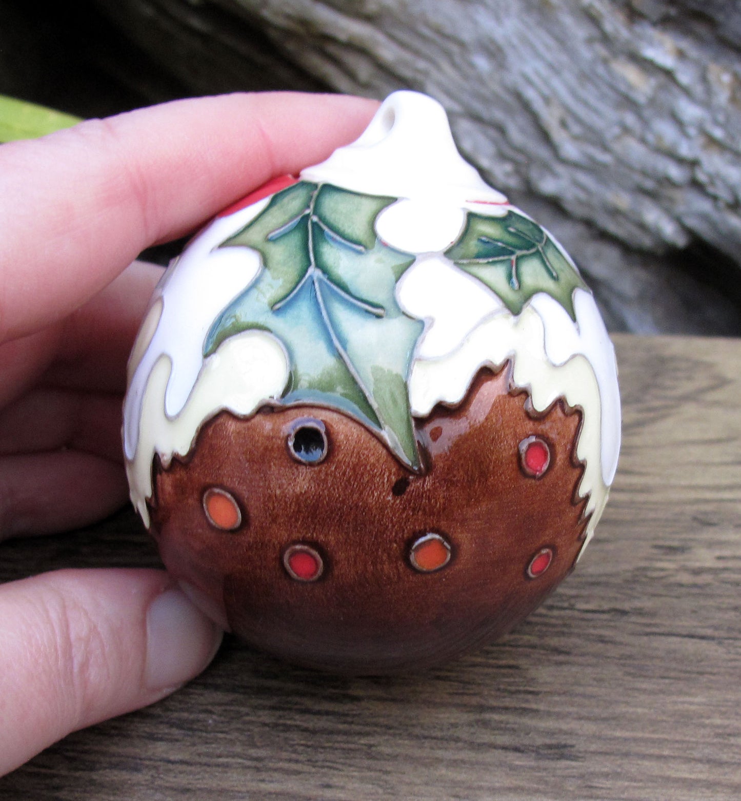 Moorcroft CHRISTMAS PUDDING BAUBLE Retail Price £190 Tree Decoration