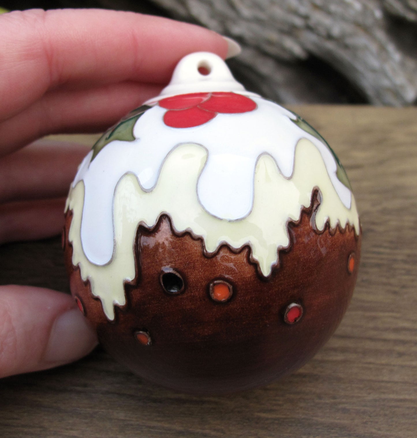 Moorcroft CHRISTMAS PUDDING BAUBLE Retail Price £190 Tree Decoration