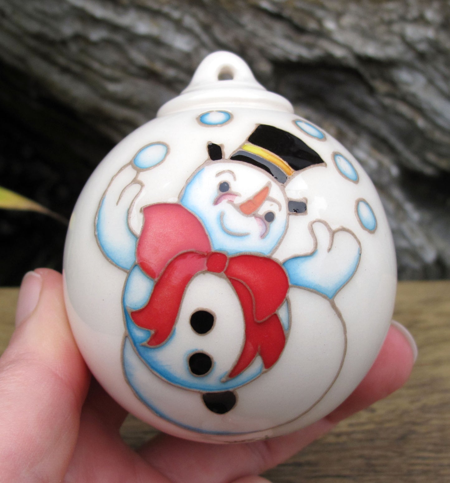 Moorcroft THE JUGGLER ( SNOWMAN ) BAUBLE Retail Price £135 Tree Decoration