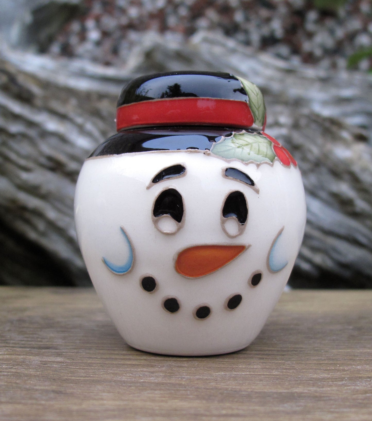 Moorcroft JOLLY SNOWMAN Miniature Ginger Jar 769/2 Retail Price £136 Christmas