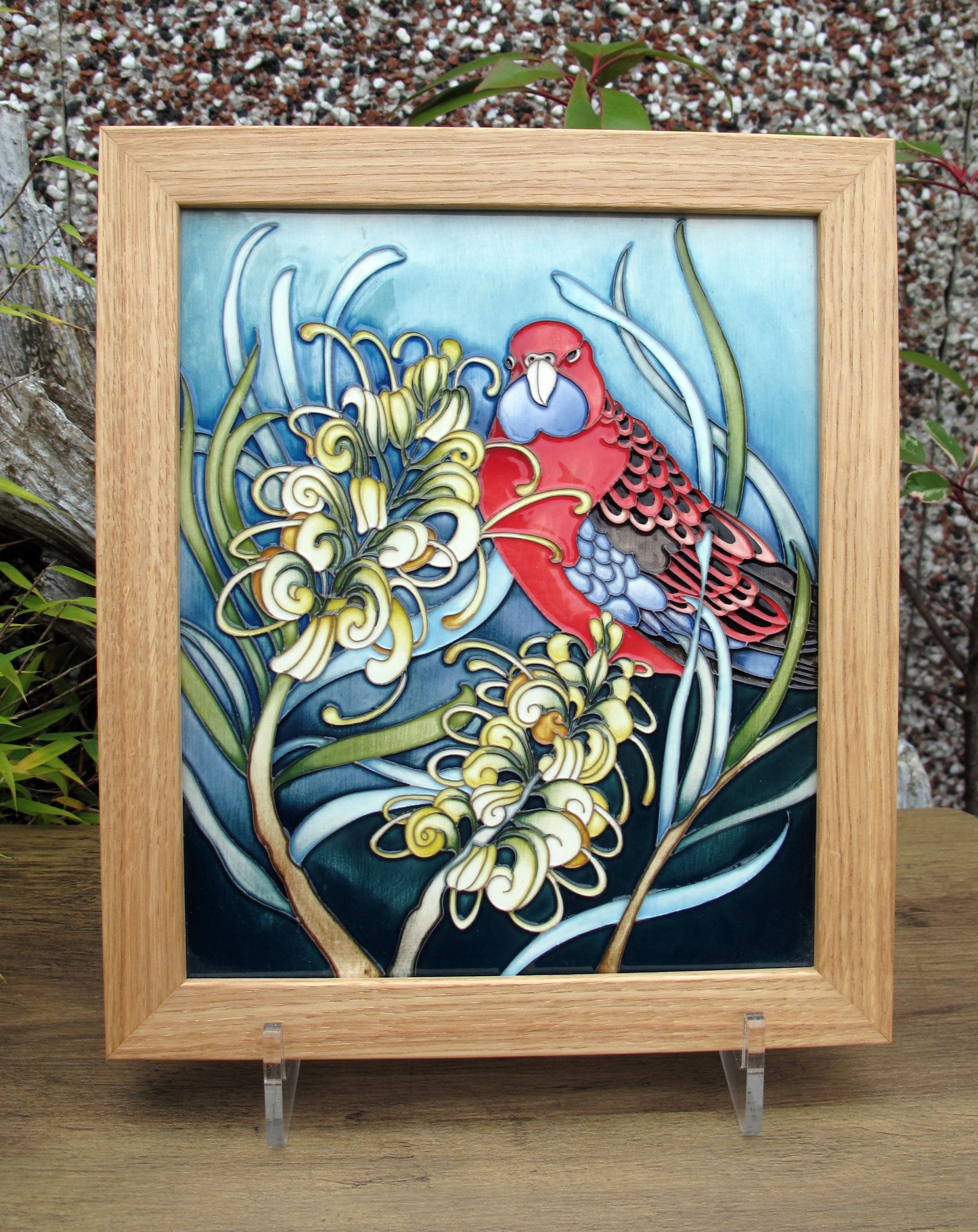 Moorcroft Very Rare CRIMSON ROSELLA Trial 19.1.22 Plaque PLQ8 Retail Price £835