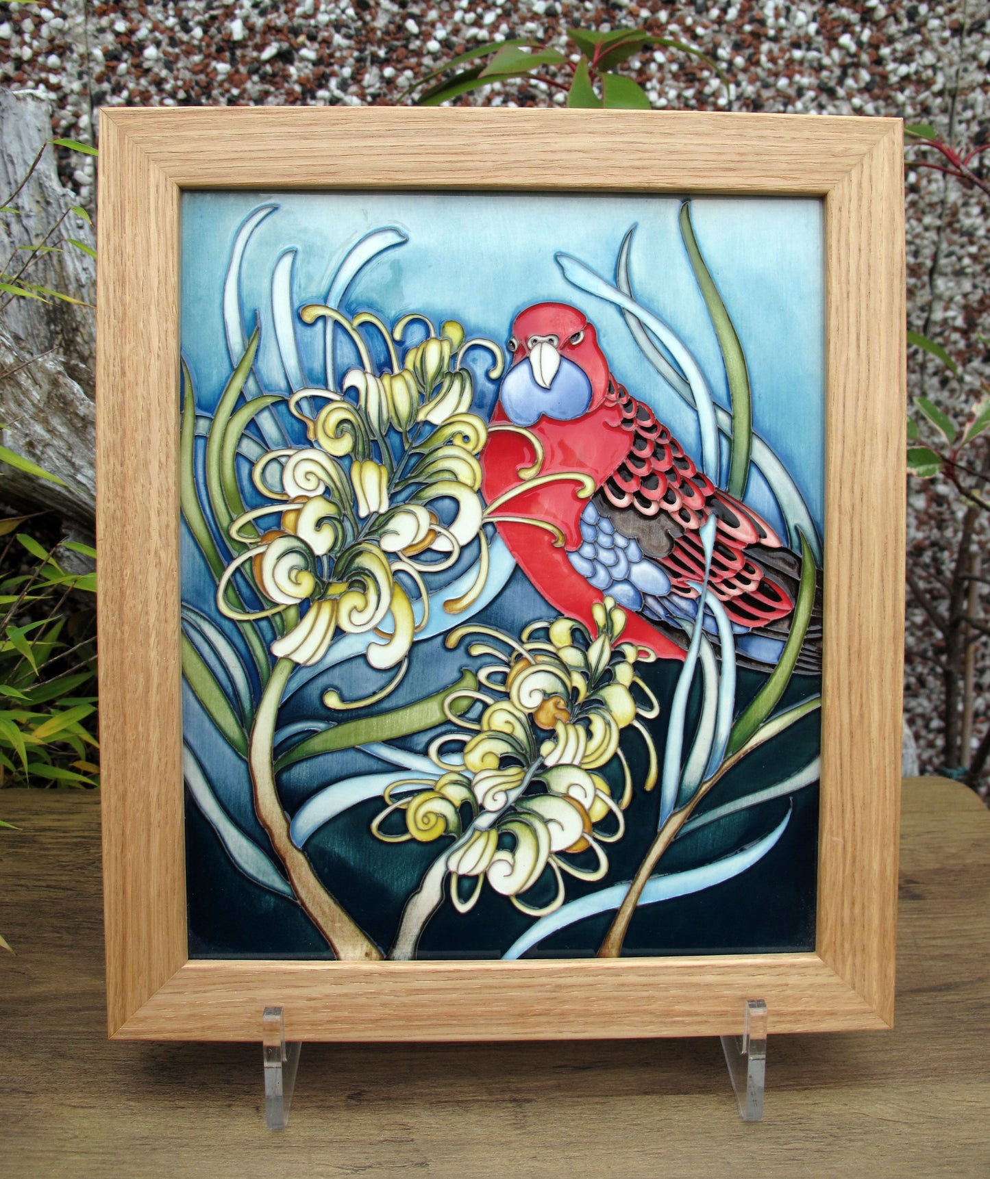 Moorcroft Very Rare CRIMSON ROSELLA Trial 19.1.22 Plaque PLQ8 Retail Price £835