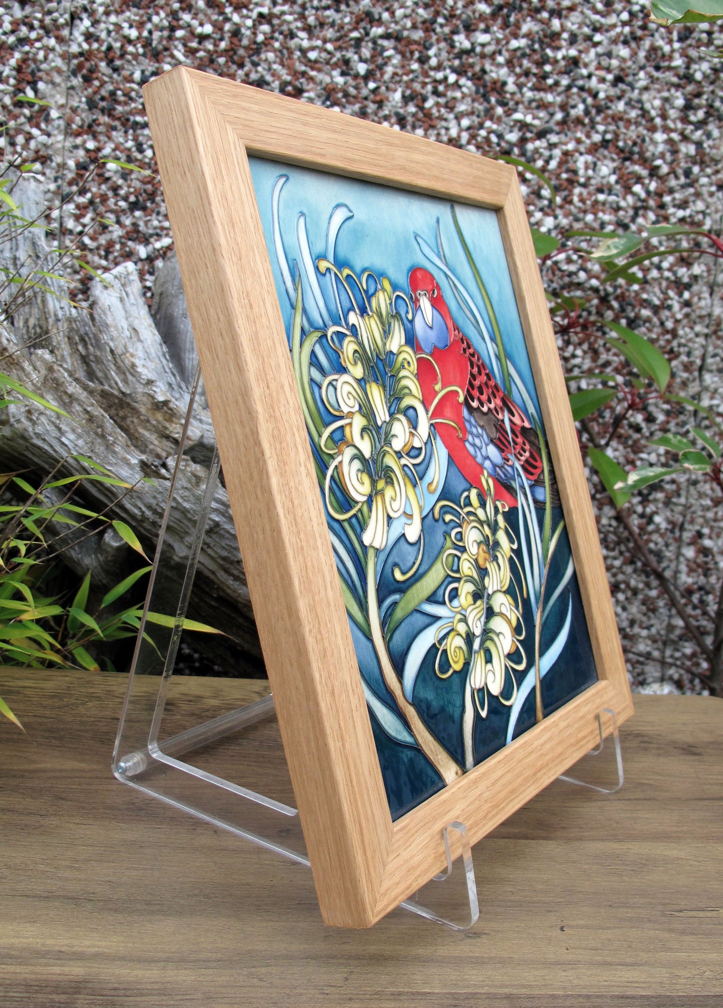 Moorcroft Very Rare CRIMSON ROSELLA Trial 19.1.22 Plaque PLQ8 Retail Price £835