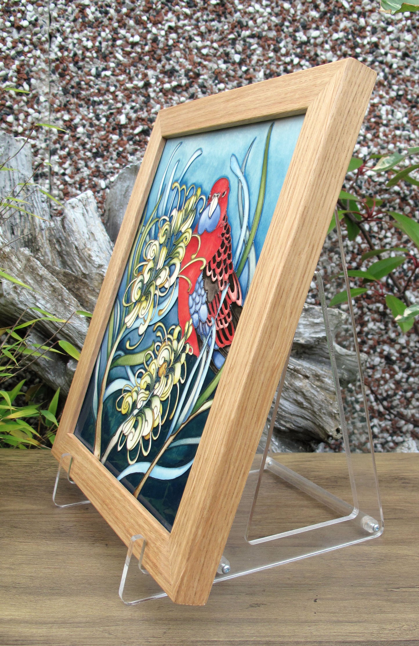 Moorcroft Very Rare CRIMSON ROSELLA Trial 19.1.22 Plaque PLQ8 Retail Price £835