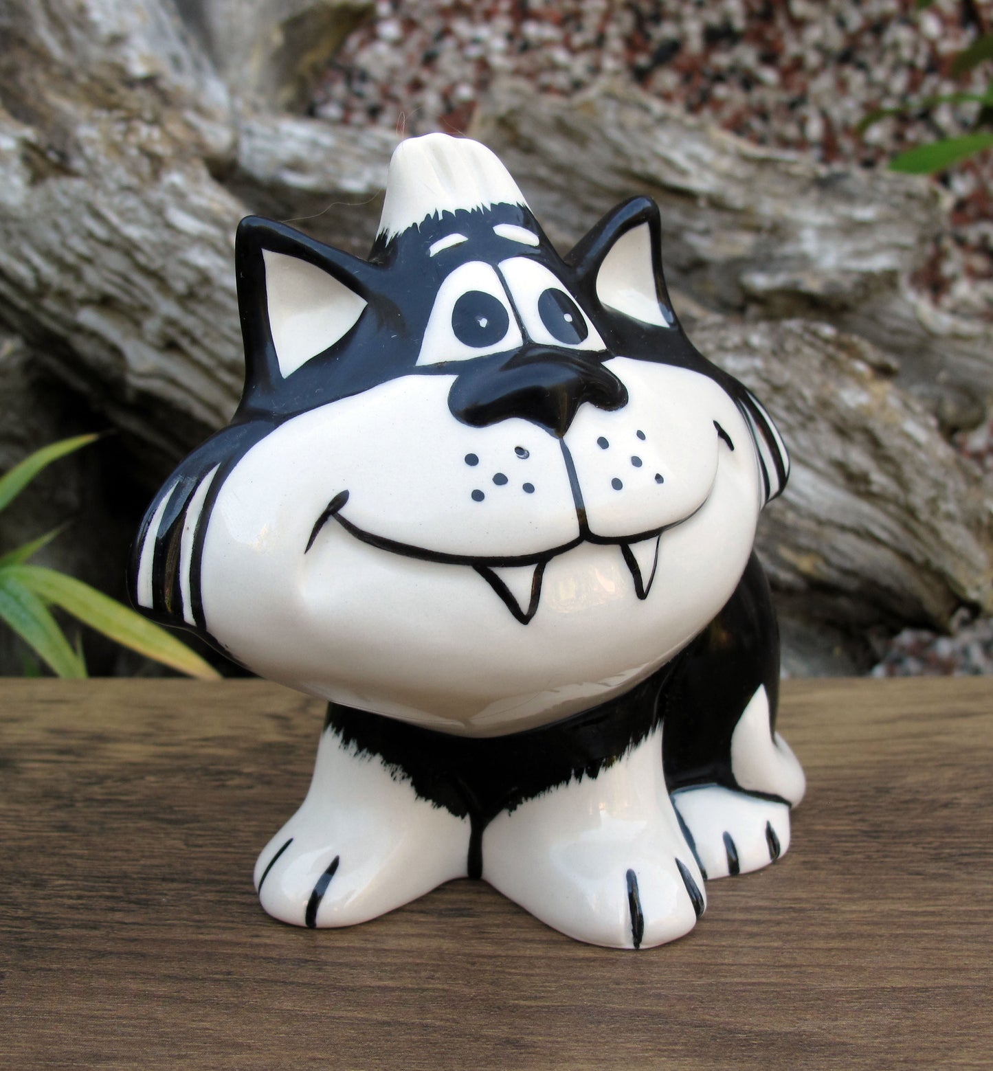 Lorna Bailey Rare PROTOTYPE COLOURWAY ZIGGY CAT 2006 Black/White HALLOWEEN CAT