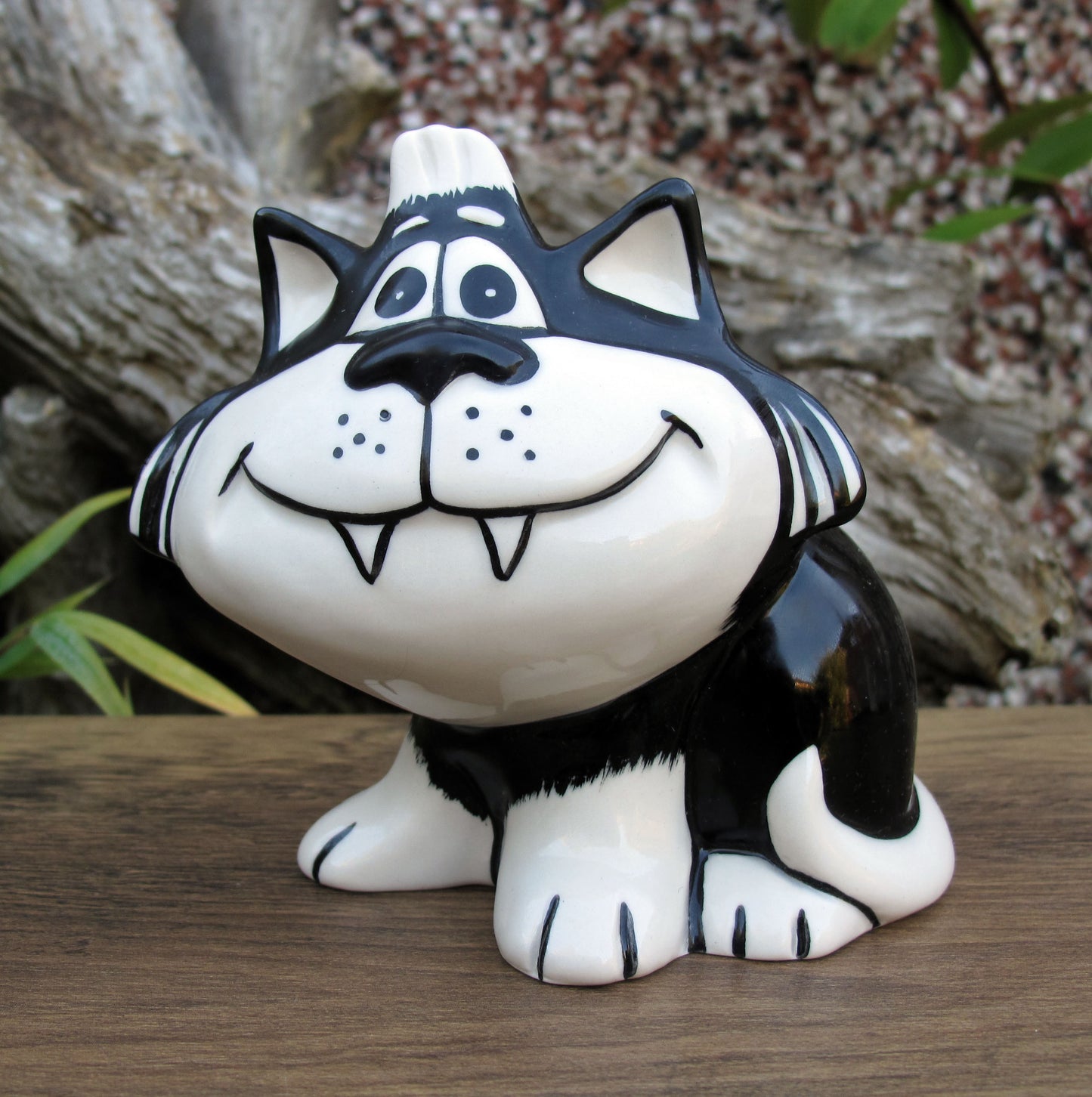 Lorna Bailey Rare PROTOTYPE COLOURWAY ZIGGY CAT 2006 Black/White HALLOWEEN CAT