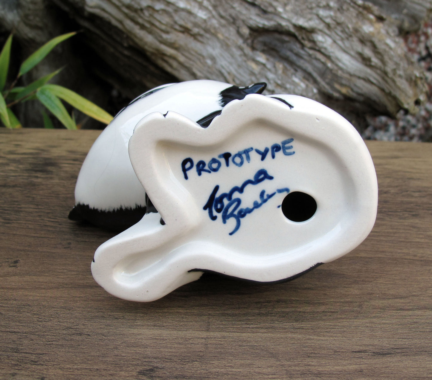 Lorna Bailey Rare PROTOTYPE COLOURWAY ZIGGY CAT 2006 Black/White HALLOWEEN CAT